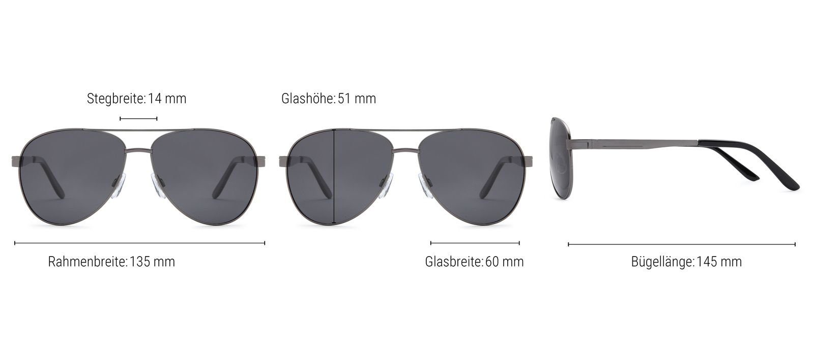 Sonnenbrille Glas Gestell Silber Grün / styleBREAKER Polarisiert (1-St) verspiegelt