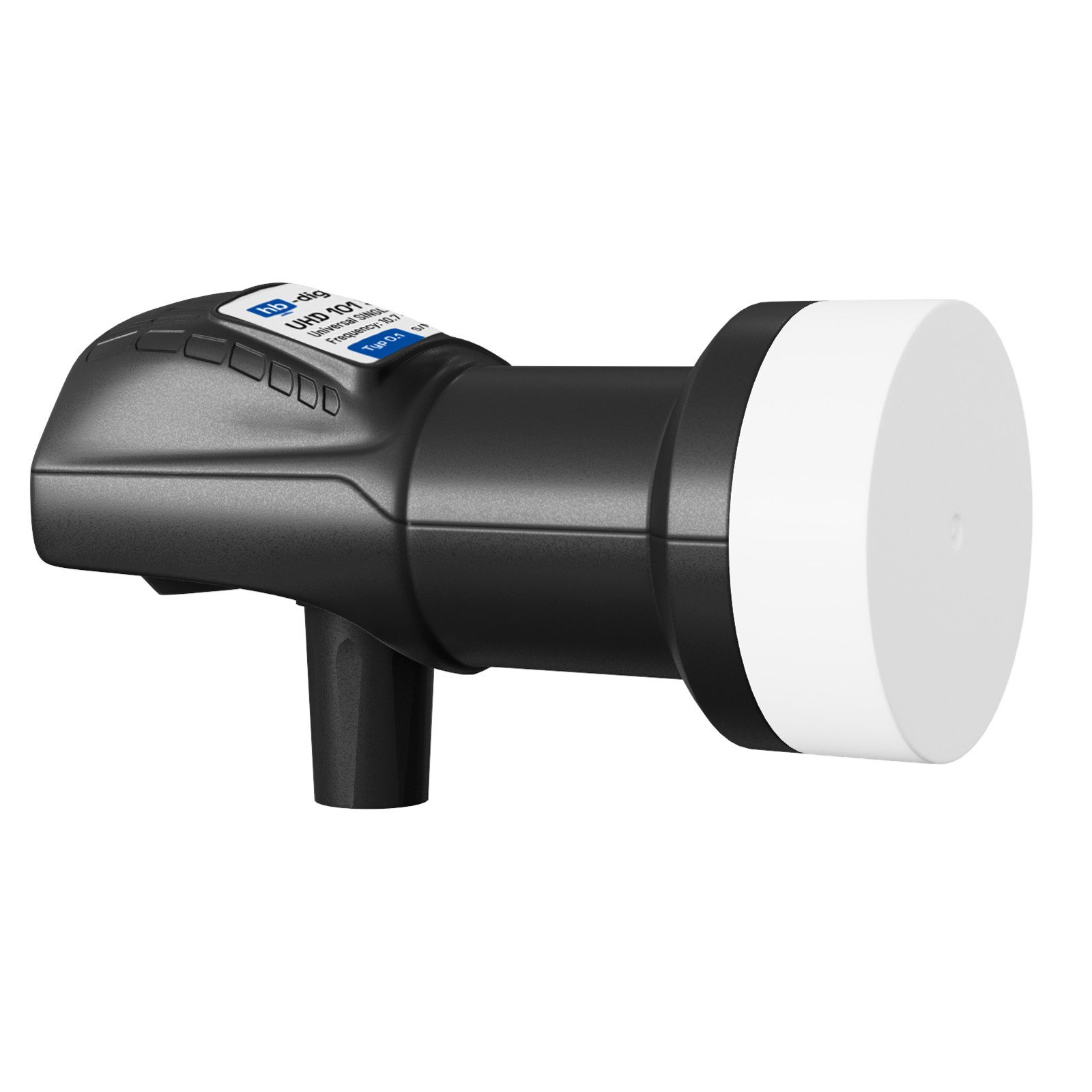 HB-DIGITAL LNB Single für 1 Teilnehmer Signalumsetzer UHD 101S schwarz Universal-Single-LNB (für 1 Teilnehmer, Die vergoldeten F-Anschlüsse für noch bessere Sig – Bild 5 von 5