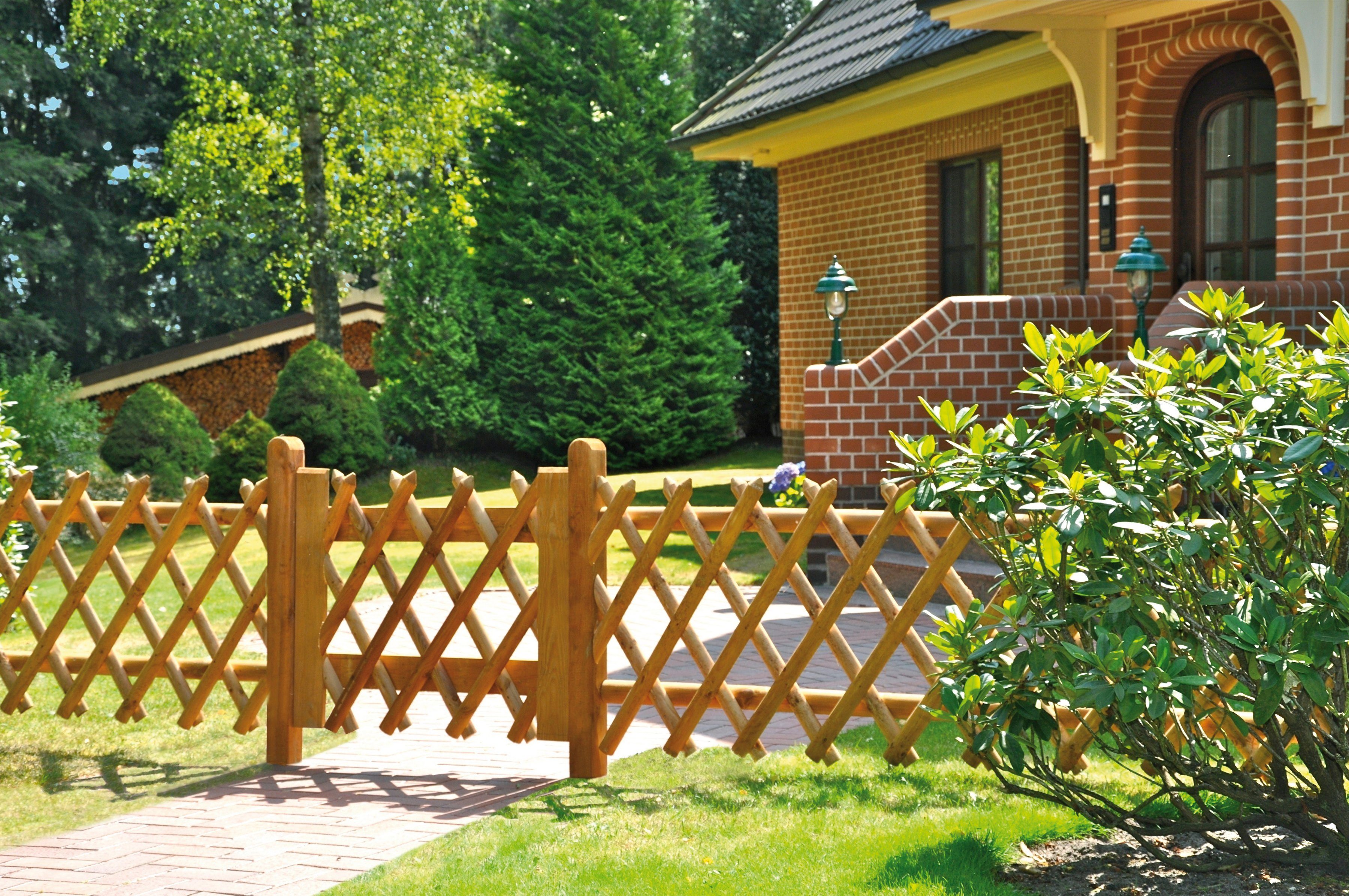 T&J Gartenzaun »Jägerzaun Jefferson 1«, (Set), 80 cm hoch, 4 Elemente
