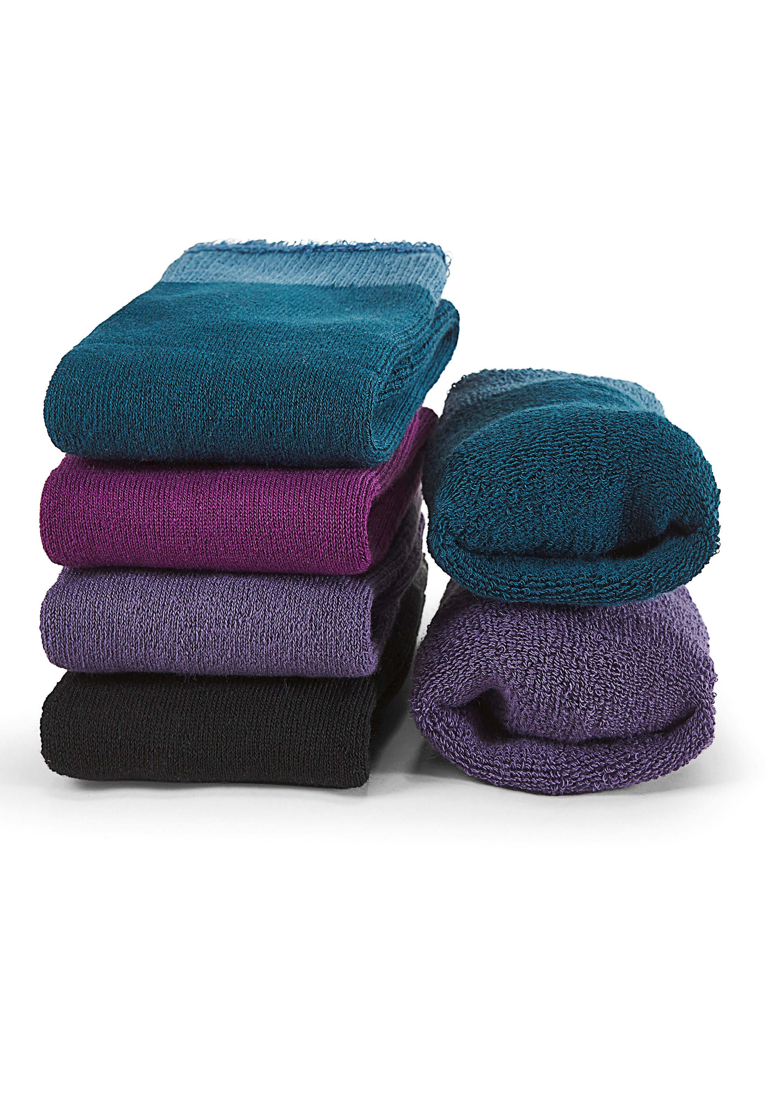 Lavana Kuschelsocken (Packung, 4-Paar) mit Innenfrottee