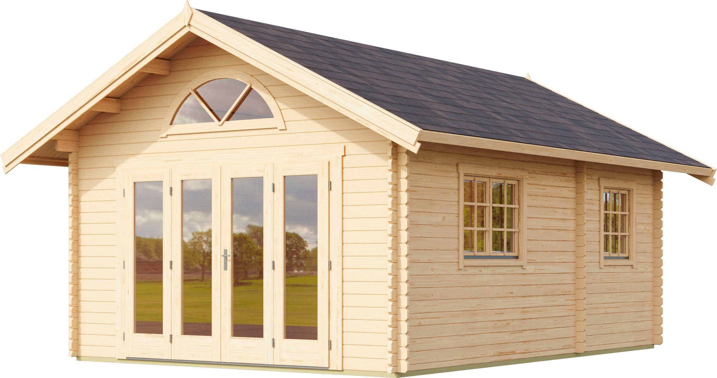 LASITA MAJA Gartenhaus CAROLINE, BxT: 675x490 cm, (Set, inkl. Fußbodenbretter zum Verlegen)