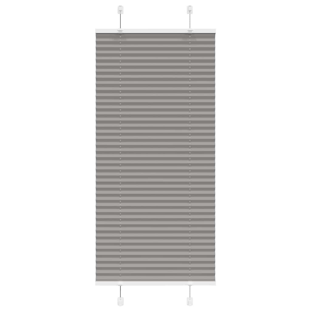 Gardine 55 x 150 cm Plissee Anthrazit 55x150 cm Stoffbreite 54,4 cm Polyester