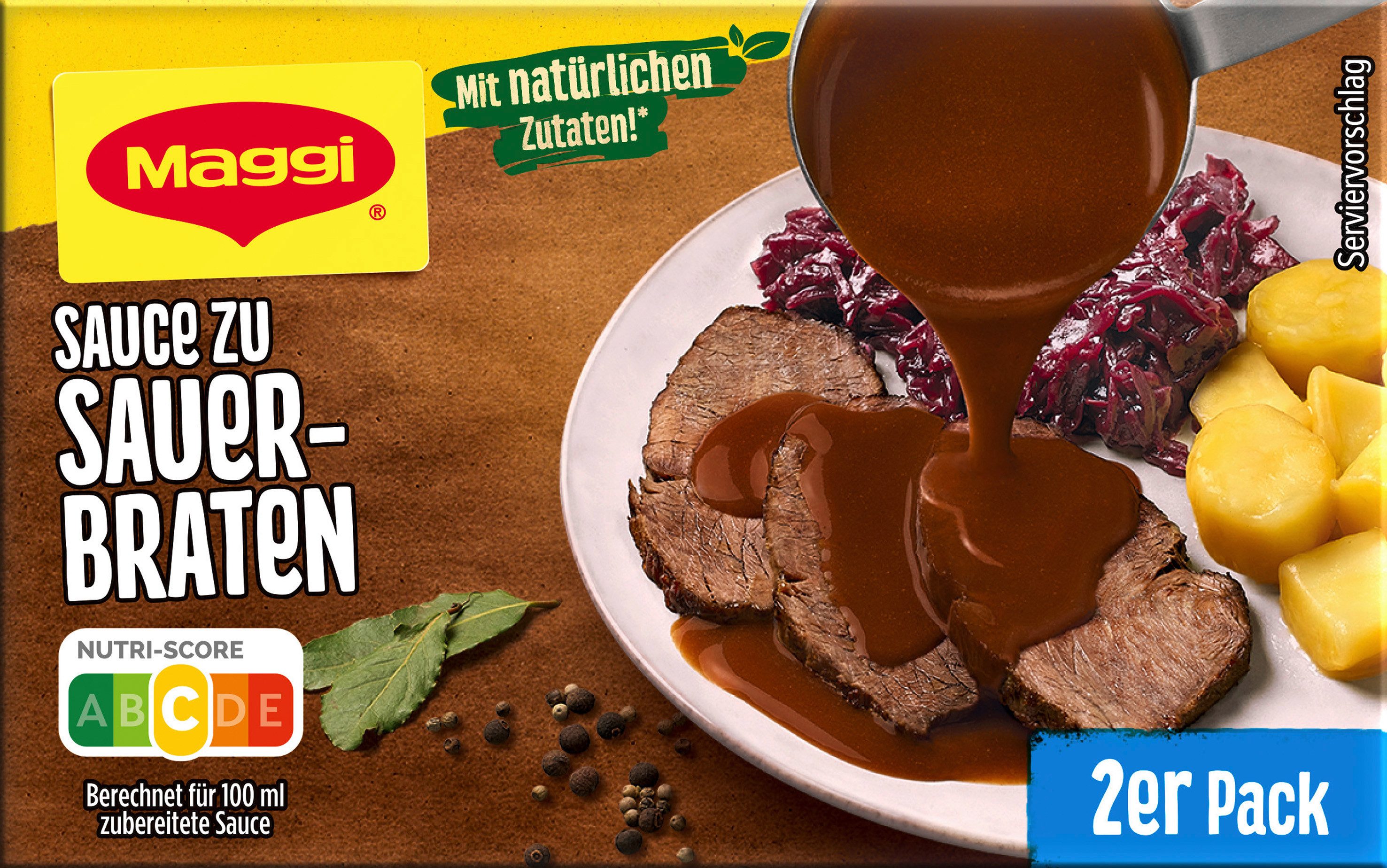 MAGGI Saucen, Maggi Sauce zu Sauerbraten fein abgeschmeckt servierfertig 44g