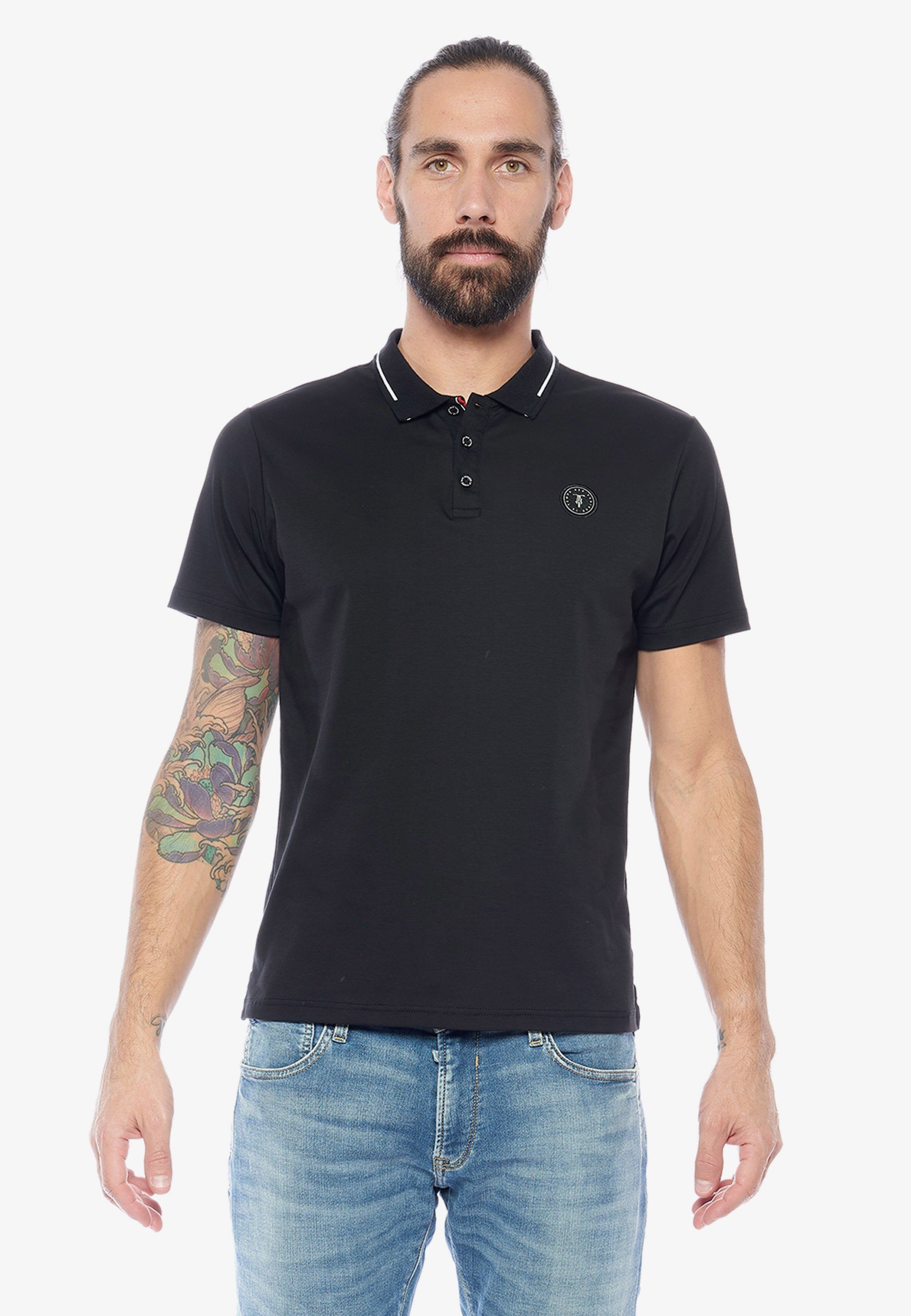 Le Temps Des Cerises Poloshirt ARON mit trendigem Kontraststreifen