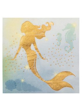 Boland Einweggeschirr-Set 20 Meerjungfrau Servietten, Papier, Macht Deine Feier märchenhaft: Partydeko für Mermaids und Nixen!