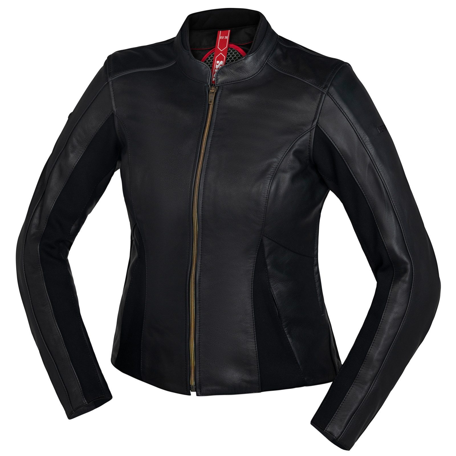 IXS Motorradjacke iXS Aberdeen Lederjacke Damen schwarz atmungsaktiv