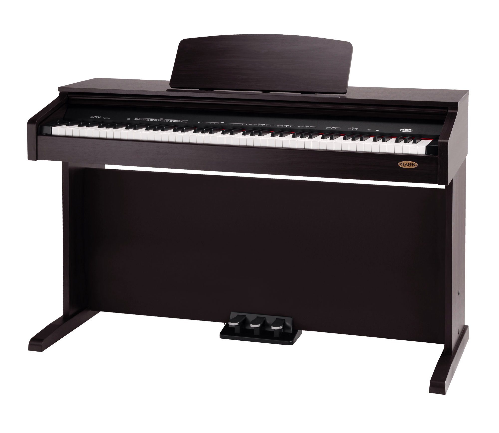 Classic Cantabile Digitalpiano DP-210 E-Piano mit 88 Tasten Hammermechanik,  Dual Mode/Split Mode (Layer-Funktion) und USB