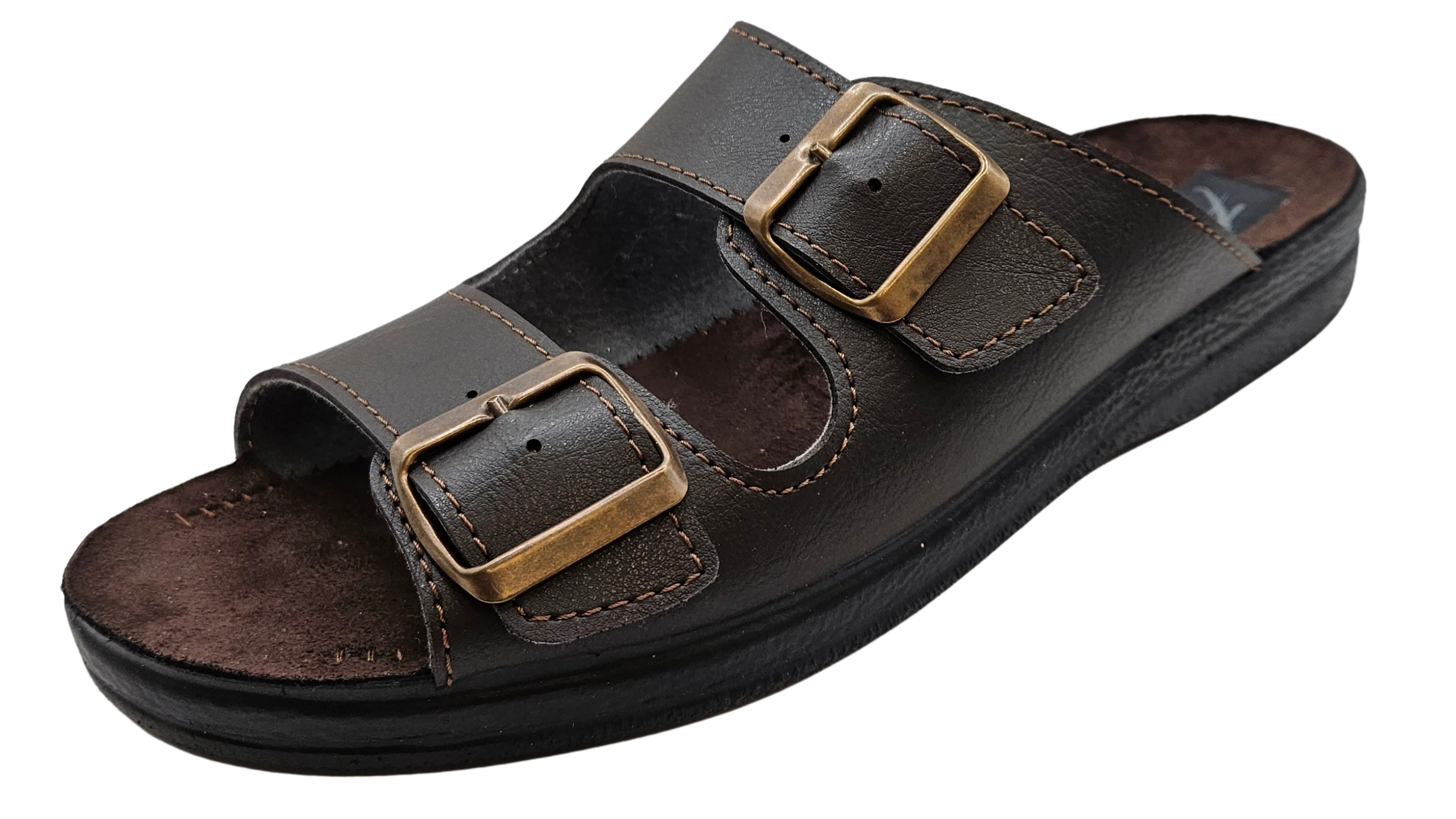 Pitzi Pantolette zehenoffen, 67000, braun Pantolette Sommerschuh, Hausschuh