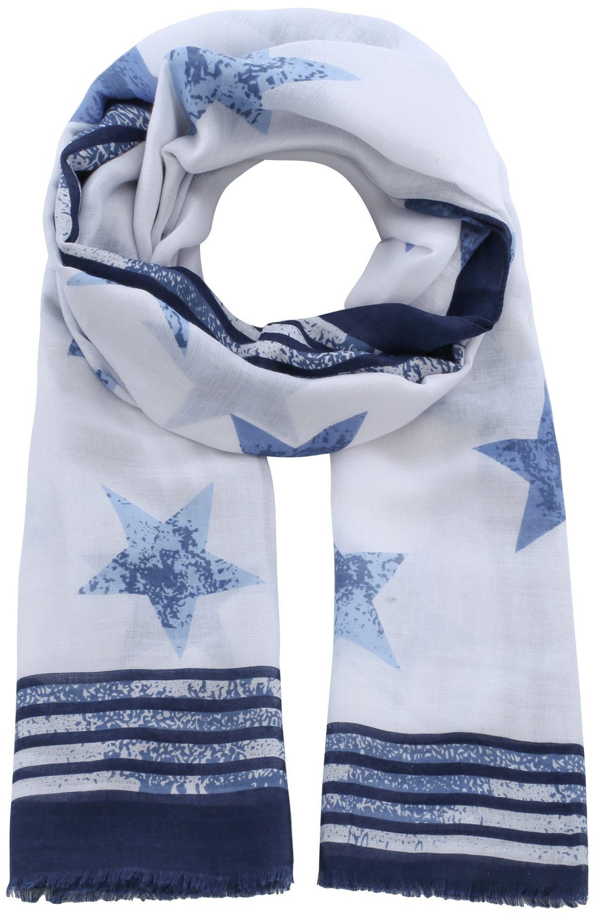 Faera Modeschal, Damen Schal Stars und Sterne weich und leicht Damenschal günstig online kaufen