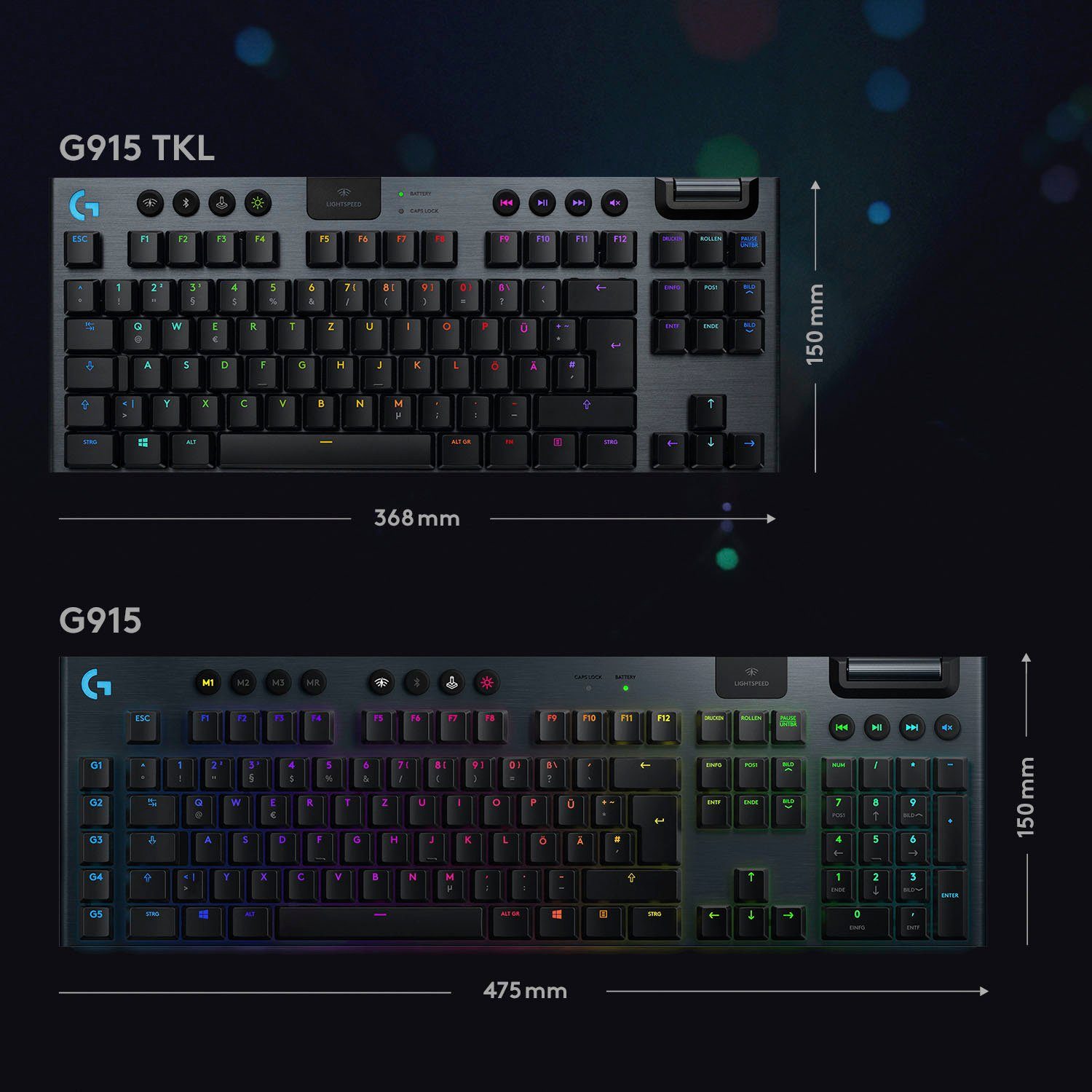 Logitech G G915 TKL Tenkeyless LIGHTSPEED Gaming-Tastatur