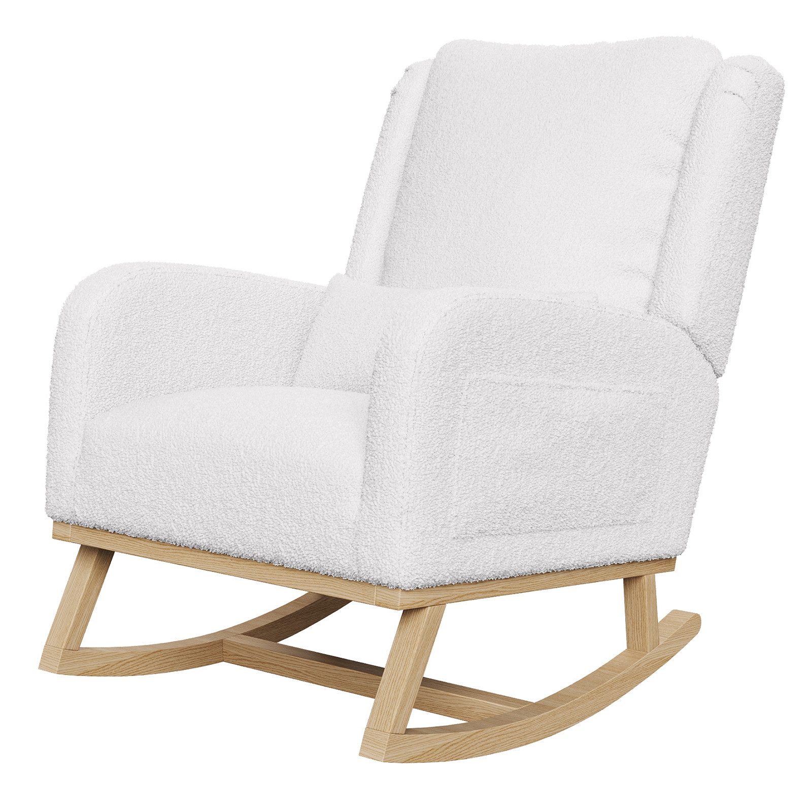 FUROKOY Schaukelstuhl Polster Relaxstuhl Schaukelsessel mit Holzsockel und günstig online kaufen