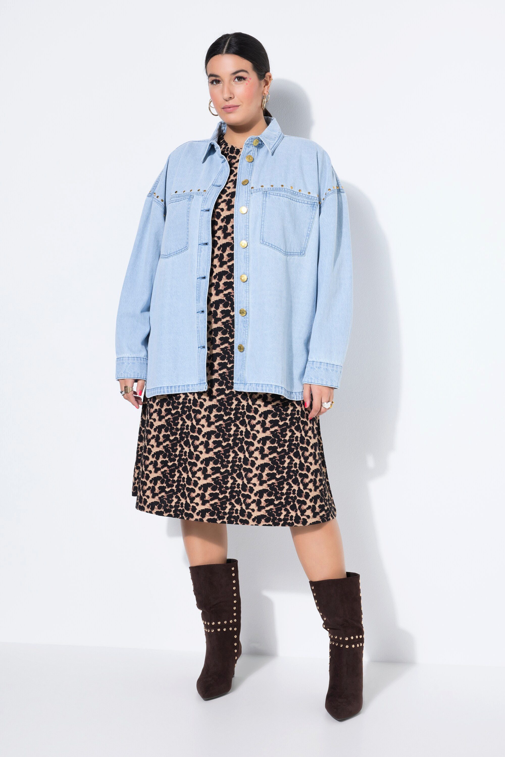 Studio Untold Hemdbluse Jeanshemd oversized Vintage Look
