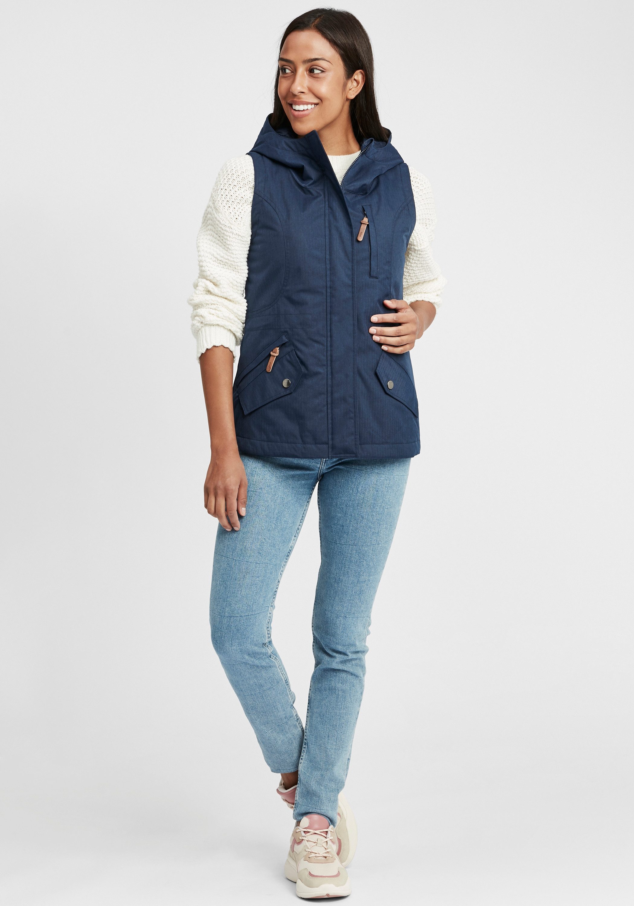 OXMO Longweste OXBellissa Weste mit Stehkragen günstig online kaufen