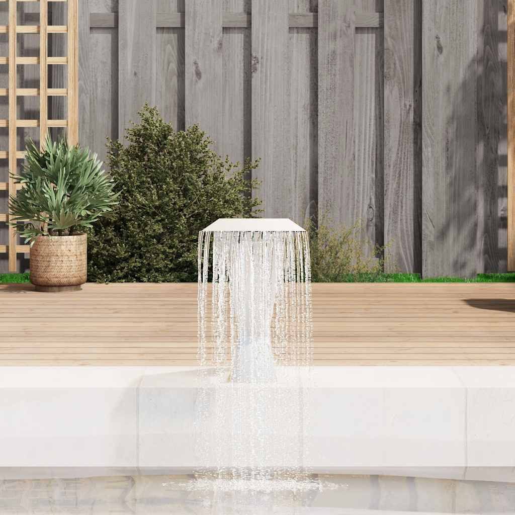 vidaXL Wasserfall Pool-Wasserfall Edelstahl 64x30x52 cm Silbern