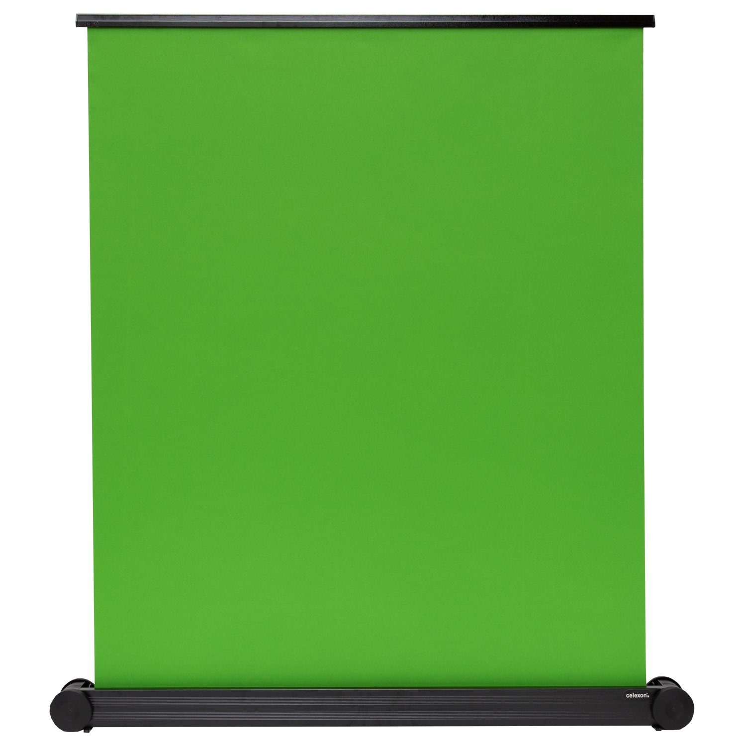 Celexon Chroma Key Green Screen Pull-Up-Leinwand (150 x 180cm, 5:6)
