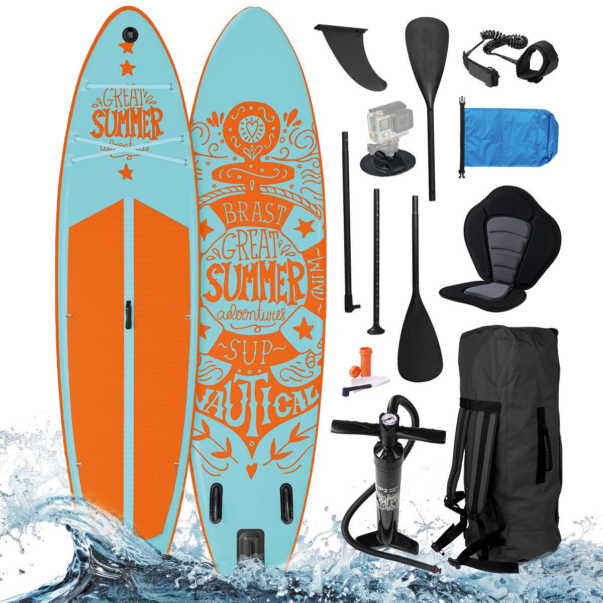 SUP-Board Summer Aufblasbares Stand up Paddle Set - 320x81x15cm