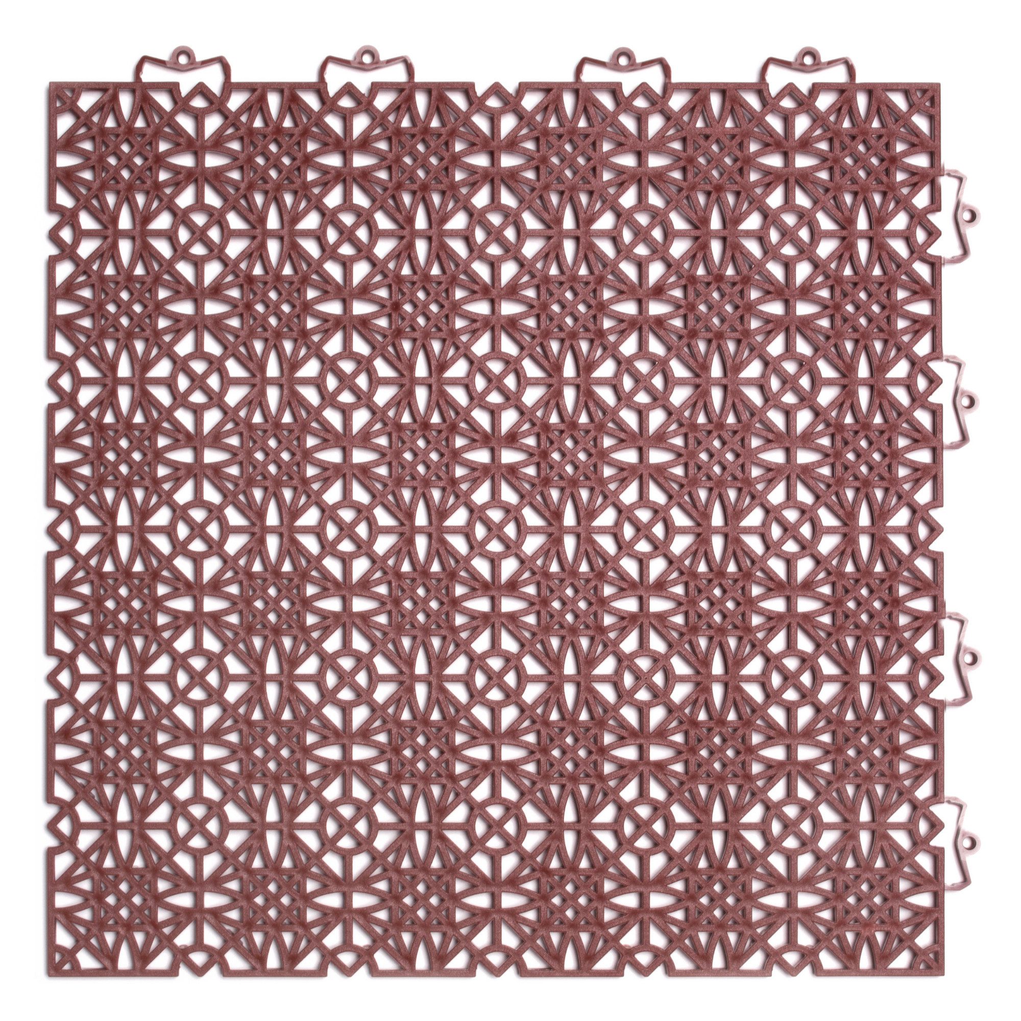 Andiamo Kunststoff-Fliesen Terra Sol, Terrassenfliesen, wetterfest, Made in Switzerland, Set, 7 St., erhältlich mit 7 Stück (1 qm), 14 Stück (2 qm) oder 35 Stück (5 qm), Klickfliesen, 38x38 cm, Balkon Bodenbelag, UV-beständig