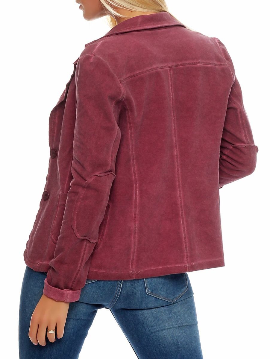 malito more than fashion Jackenblazer malito Damen Blazer im Washed Style, Sakko im Basic Look, Kurzjacke Blazer in Used-Look Optik