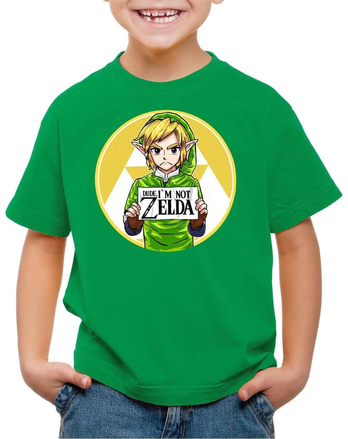 style3 Print-Shirt Kinder T-Shirt am Zelda not für grün I link switch T-Shirt prinzessin