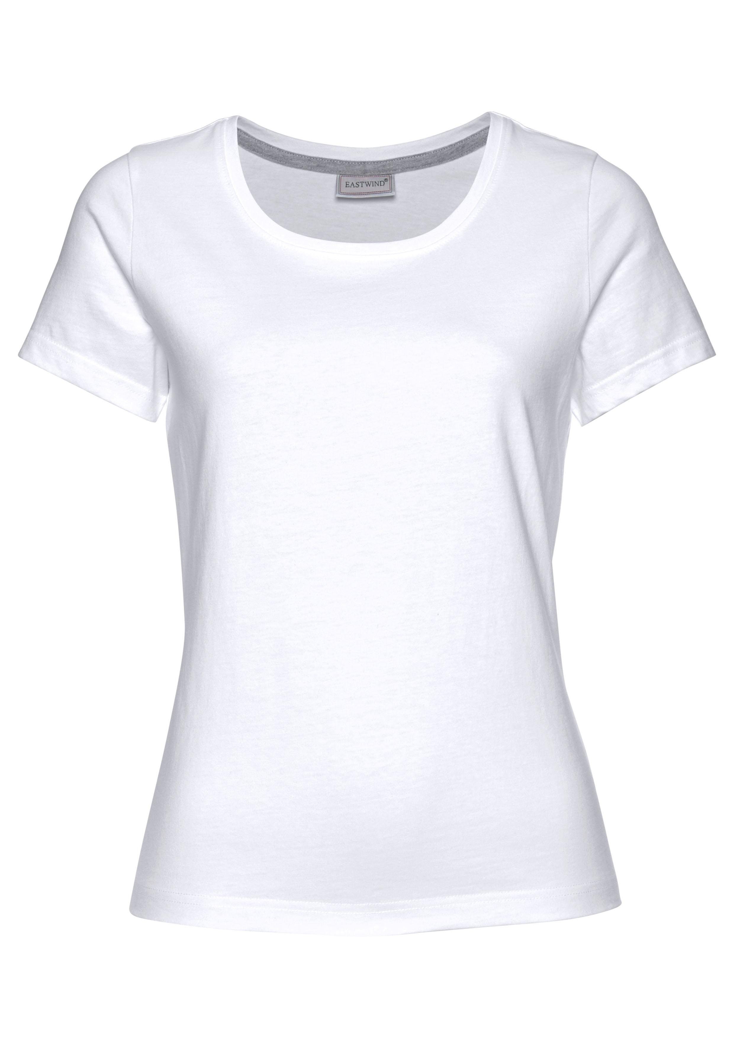 Eastwind T-Shirt (Spar-Set, 3er-Pack) schwarz, weiß lila