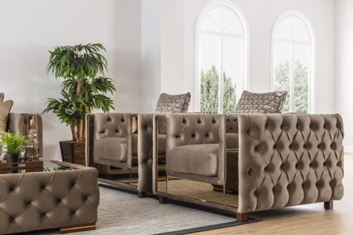 JVmoebel Loungesessel Sessel 1er Einsitzer Couch klassisch Möbel Einrichtung Chesterfield