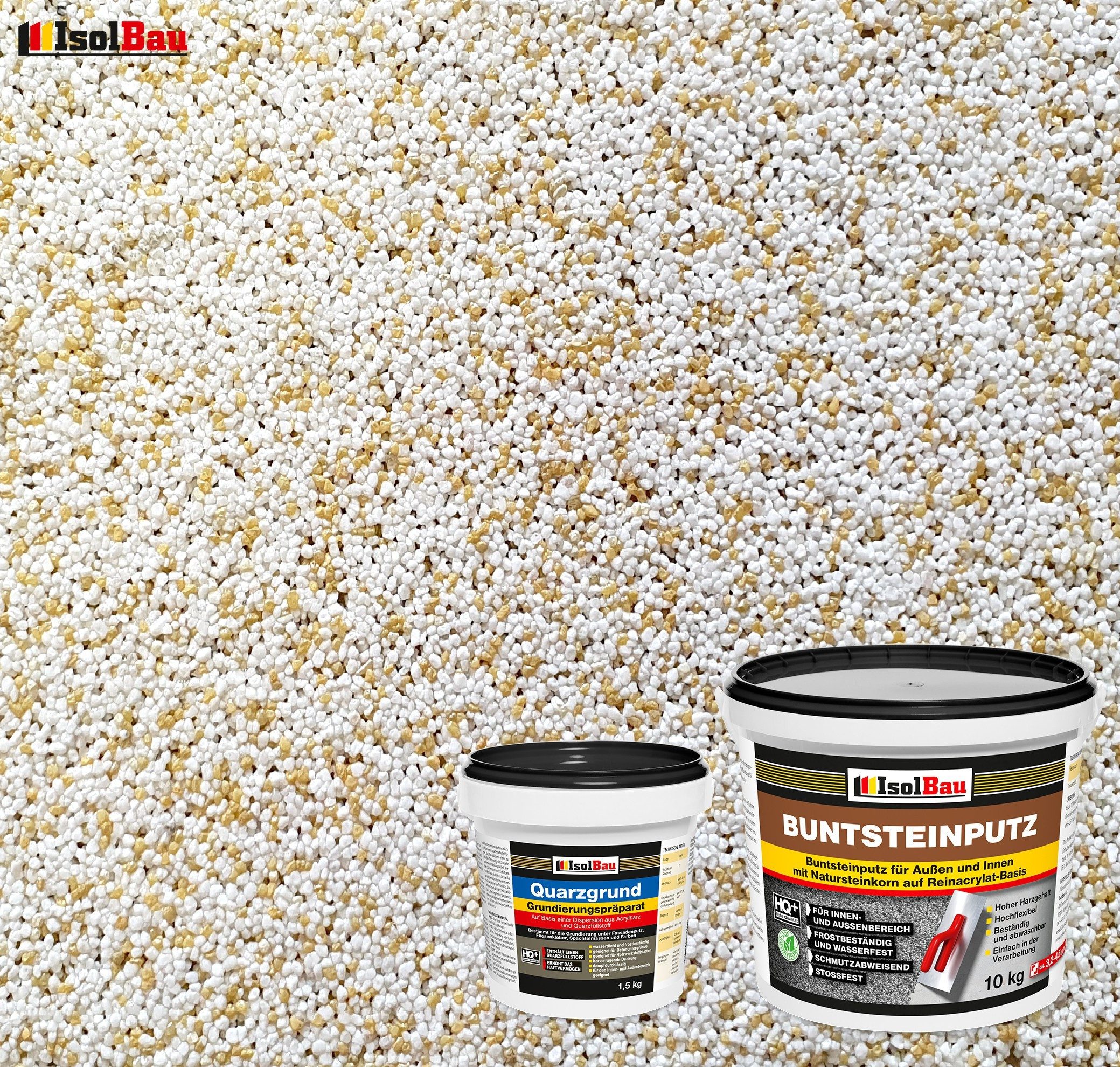 None Gipsputz Set Mosaikputz 10 kg Buntsteinputz BP60 Fertigputz + Quarzgru günstig online kaufen