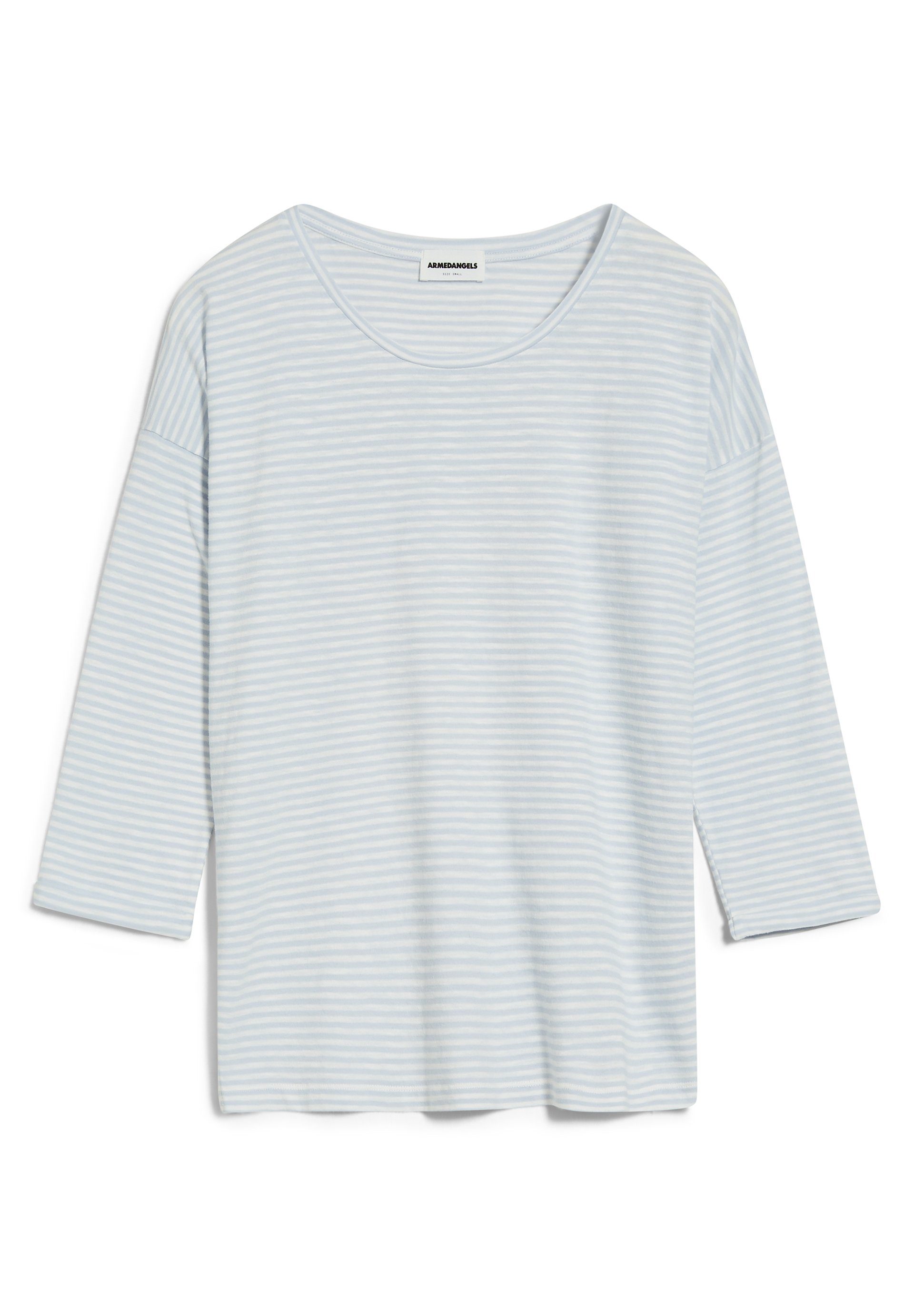 LOVELY sky-oatmilk STRIPES Longsleeve Damen Details morning Keine Armedangels SIANAA (1-tlg)