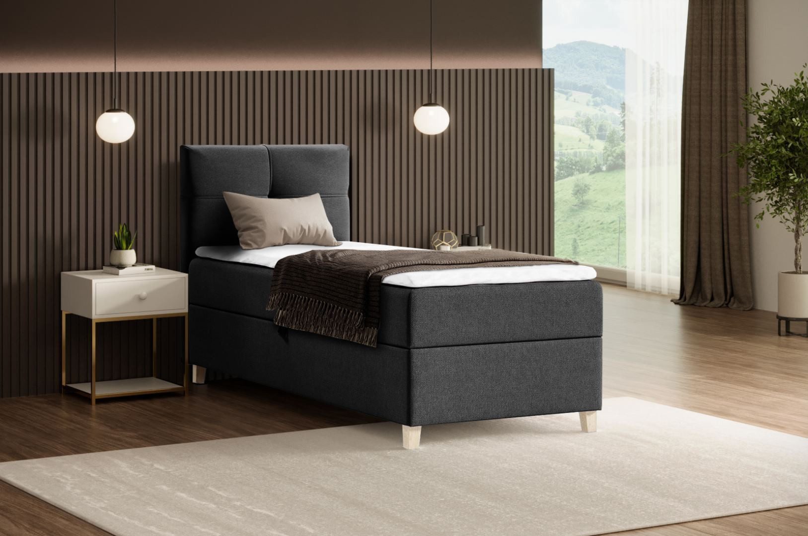 Beautysofa Boxspringbett Modern Boxspringbett mit Topper günstig online kaufen