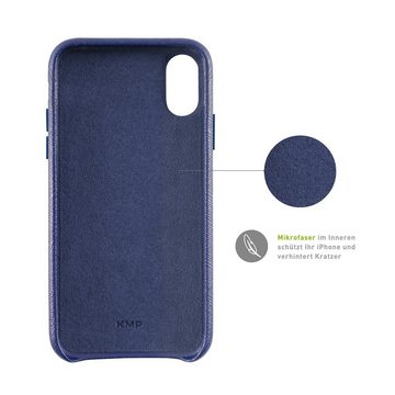 KMP Creative Lifesytle Product Handyhülle Vegane Leder Schutzhülle für iPhone XS Max Sargasso Blue 6,5 Zoll