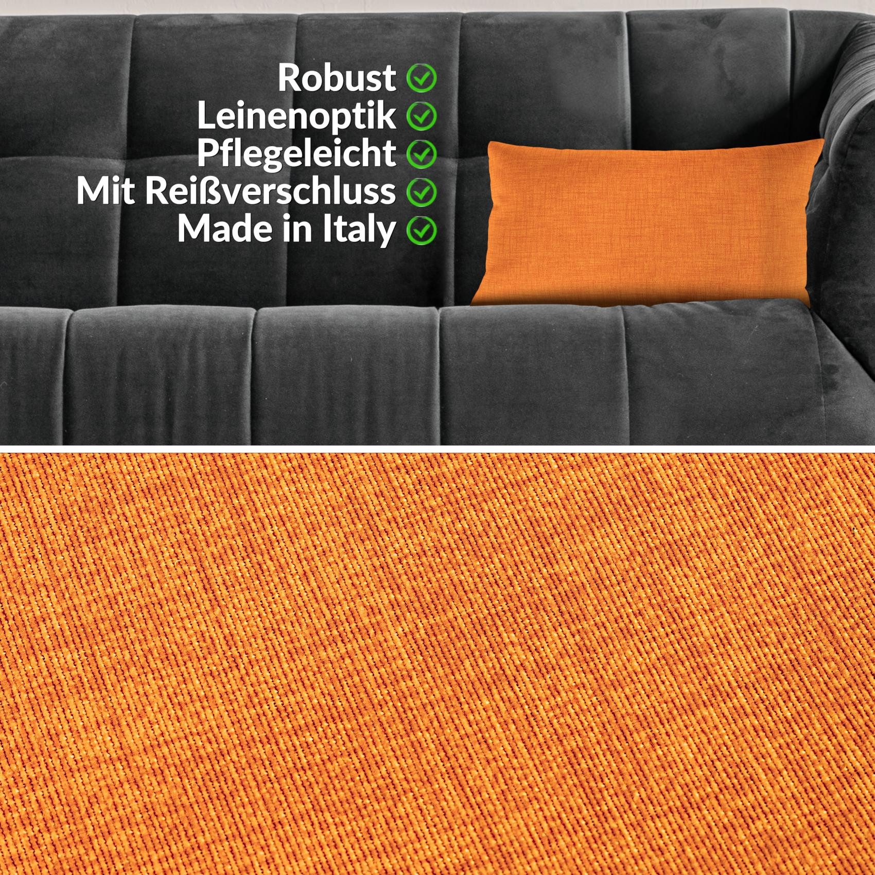 ANRO Dekokissen MrJack Kissenbezug Leinenoptik Deko Kissen Uni, Sofakissen günstig online kaufen