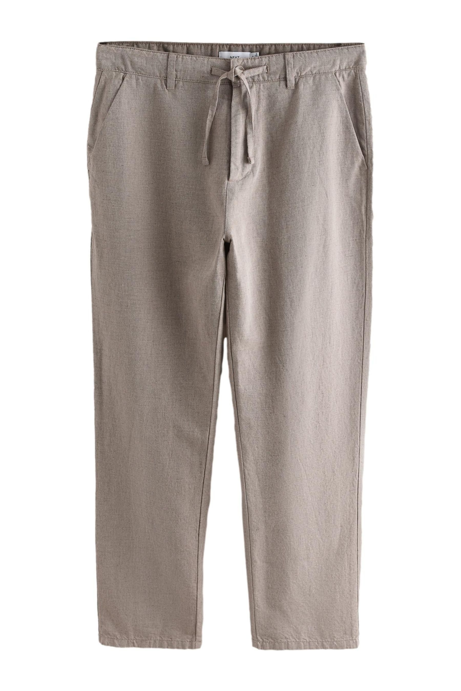 Next Chinohose Straight Fit Chinohose aus Baumwoll-Leinengemisch (1-tlg)