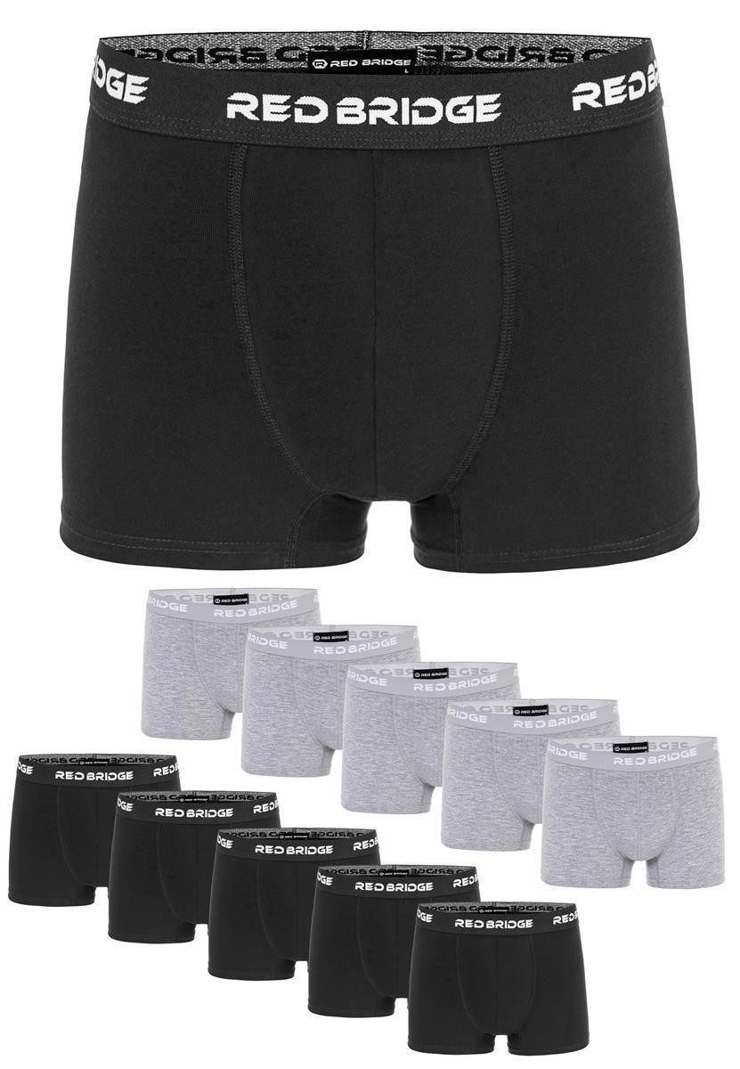 RedBridge Boxershorts 10er-Pack Bequeme Unterwäsche mit elastischem Bund (Set, 10er-Pack)