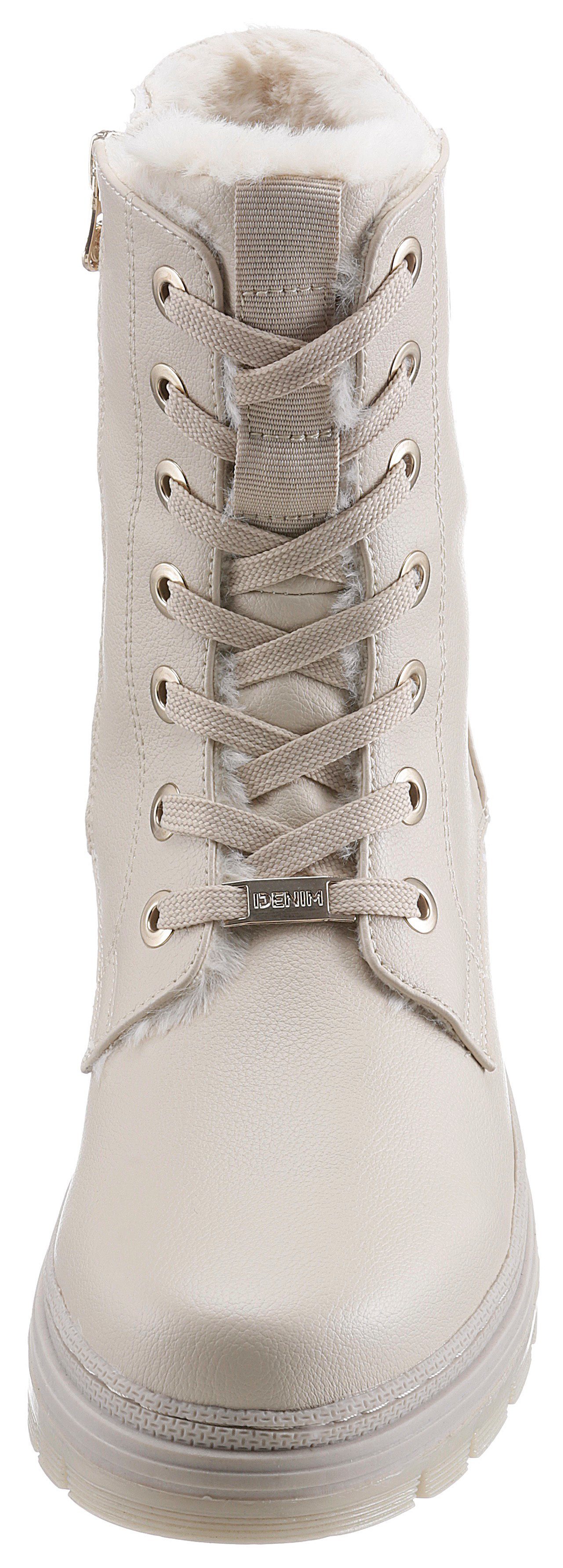 TOM TAILOR Schnürboots Winterstiefel mit Logoprägung an der Ferse