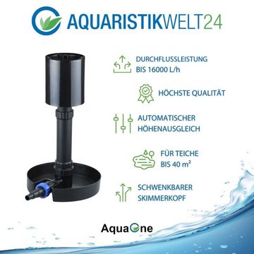 Aquaone Teichfilter AquaOne Teich Filteranlage Set Nr.44 CPA 20000 Druckfilter 37-180W regelbare Eco Teichpumpe Teichgröße bis 40000l Teichschlauch