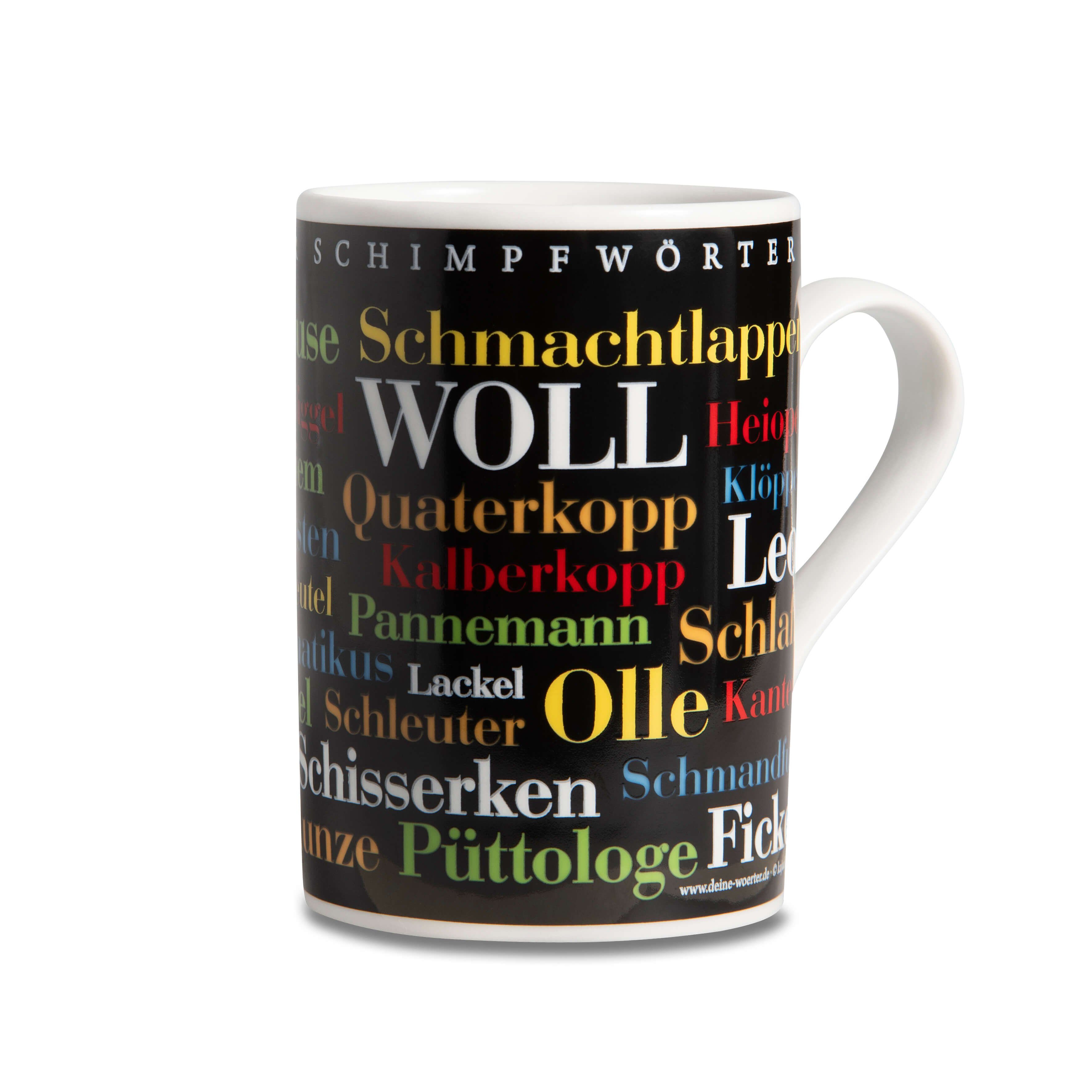 Sauerländer Tasse Wörter Schimpfwörter, Porzellan Deine Kaffeebecher