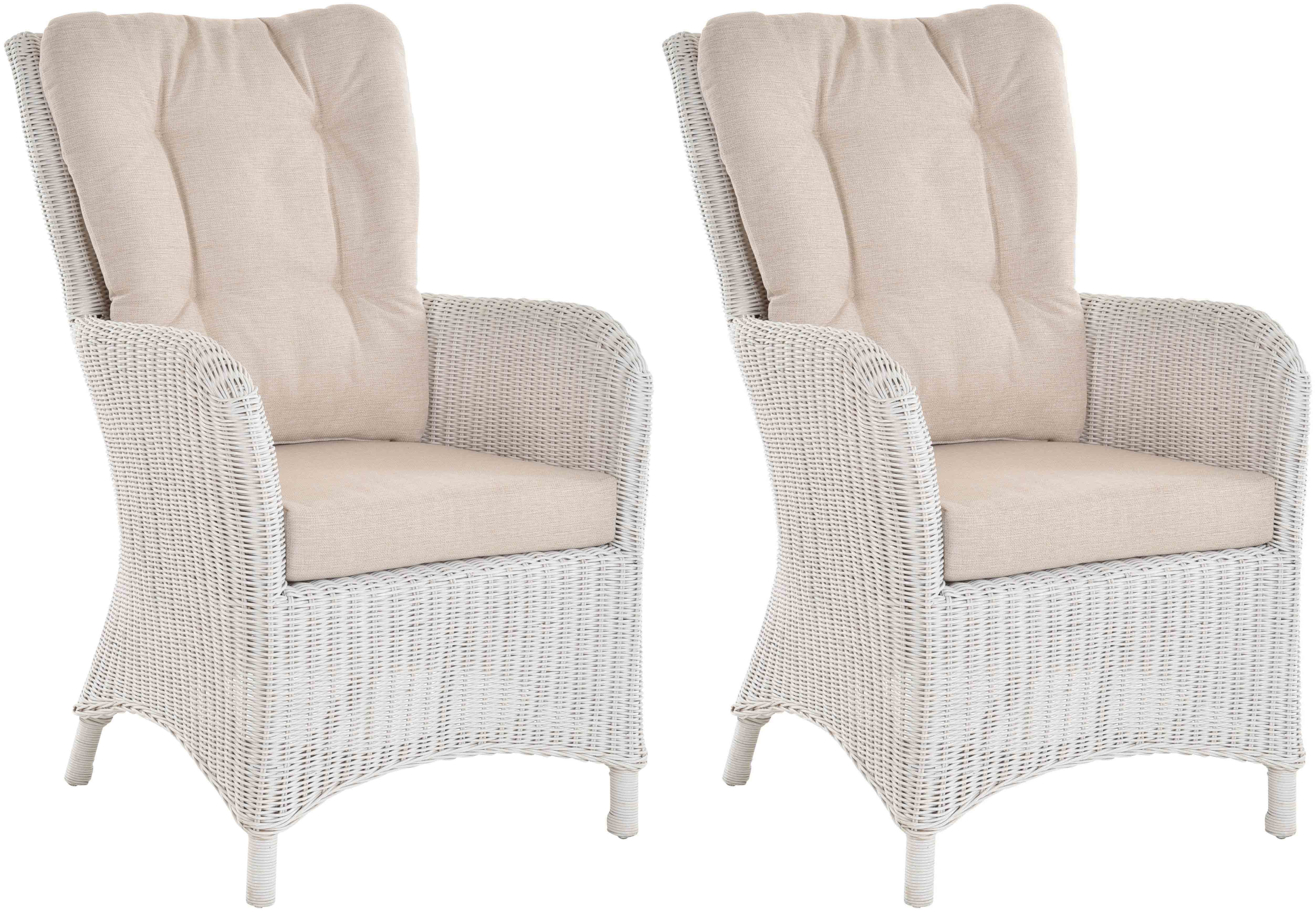Krines Home Ohrensessel 2er Set Moderner Rattan Wintergartensessel mit hoher Rückenlehne (2er-Set, 2-St., 2er-Set), Ohrenbackensessel Sessel Esszimmer mit Armlehne