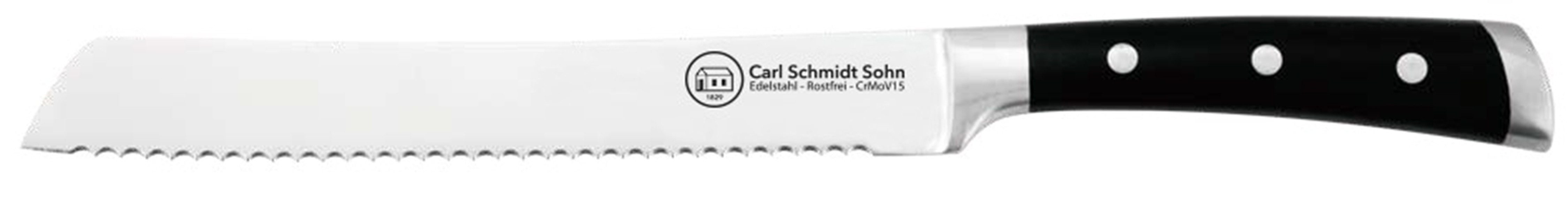 Carl Schmidt Sohn Brotmesser HERNE, 23 cm, Edelstahl rostfrei, mit ergonomischem Griff und Messerkropf