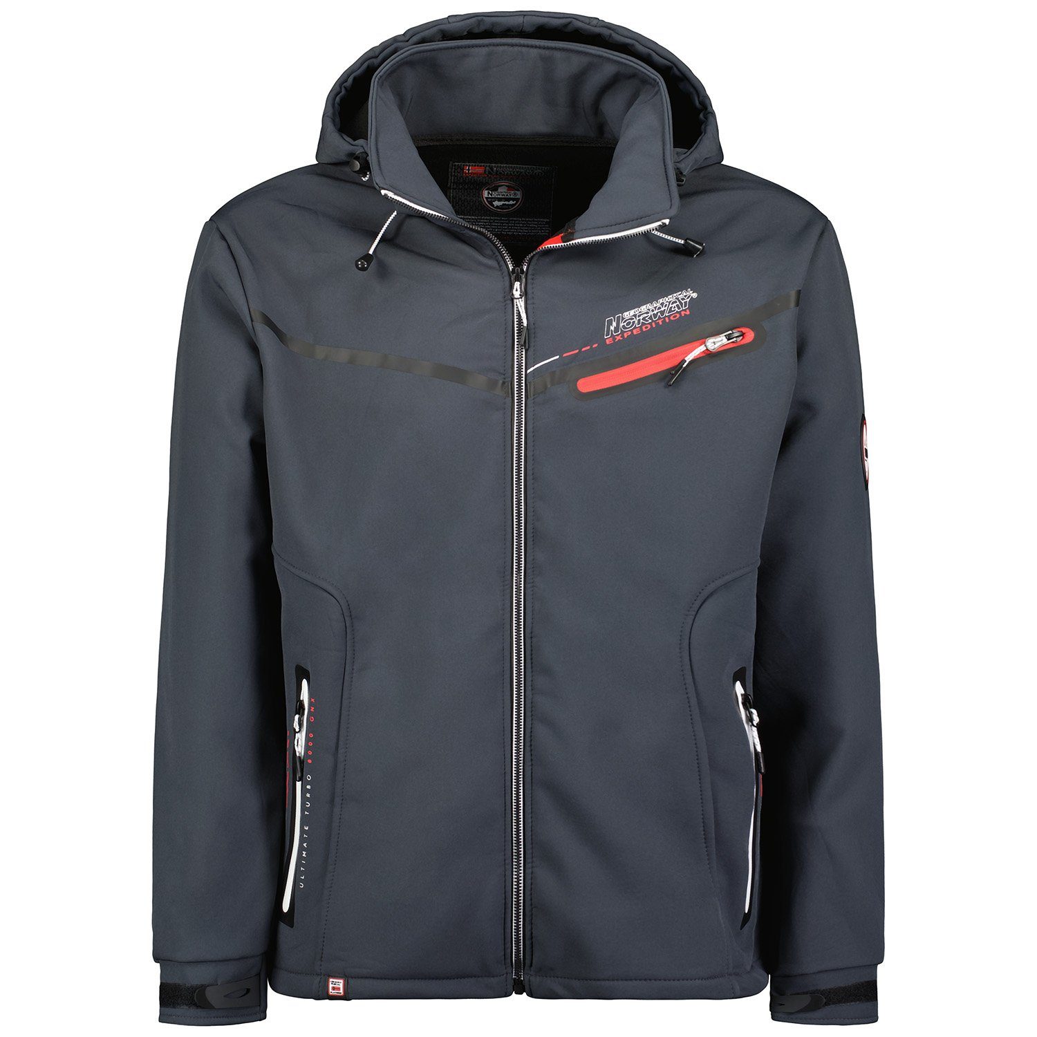 Geographical Norway Softshelljacke Herren Softshell - TAPAYA hochschließender Kragen, mit abnehmbarer Kapuze