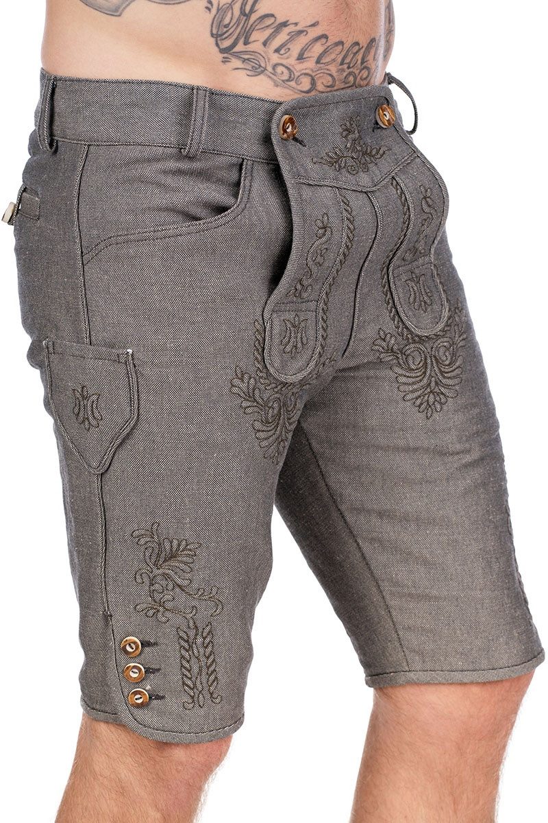 Hammerschmid Trachtenjeans Trachtenhose Herren - BERNAU - beige/grau