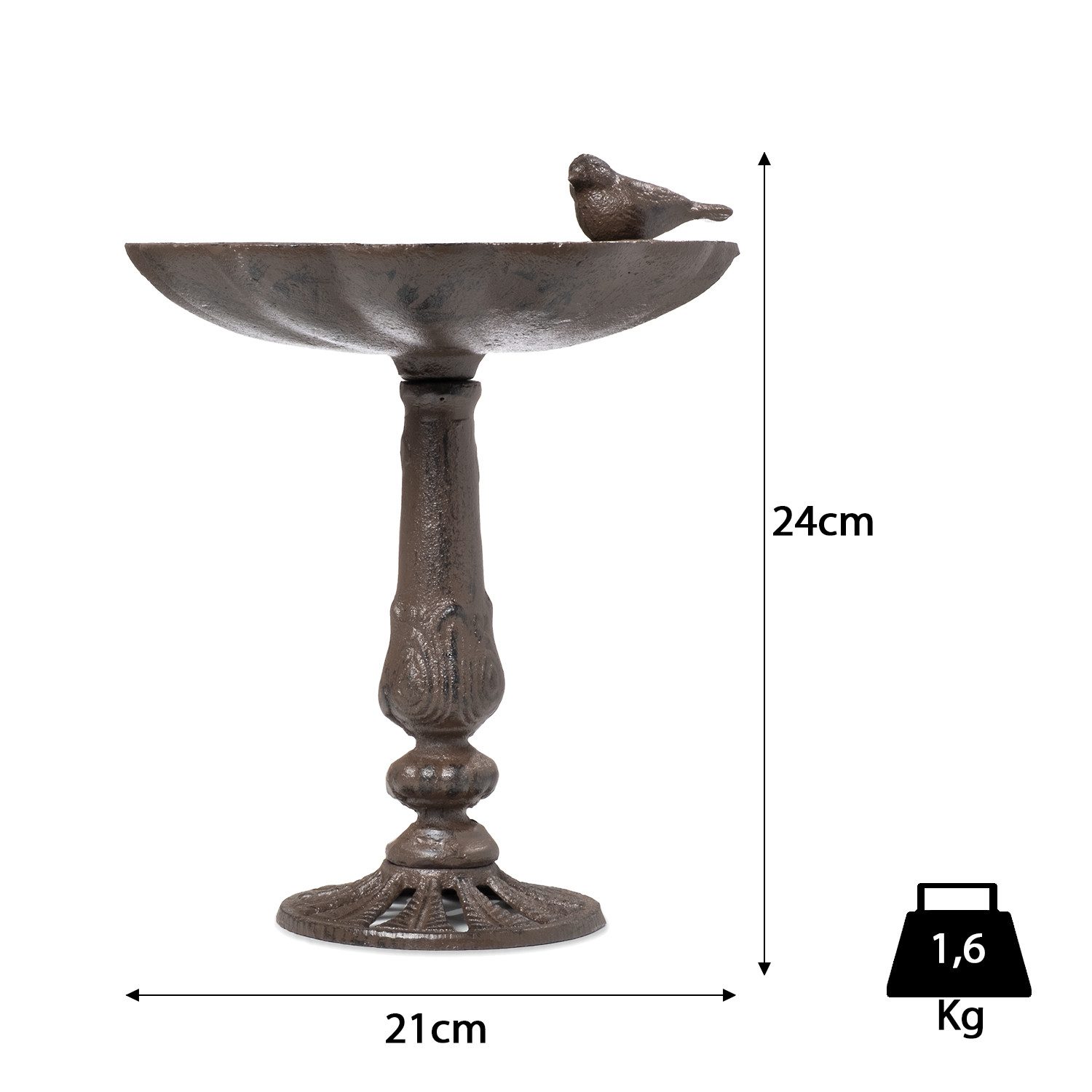 Moritz Vogeltränke Vogelbad Gußeisen Muschelform