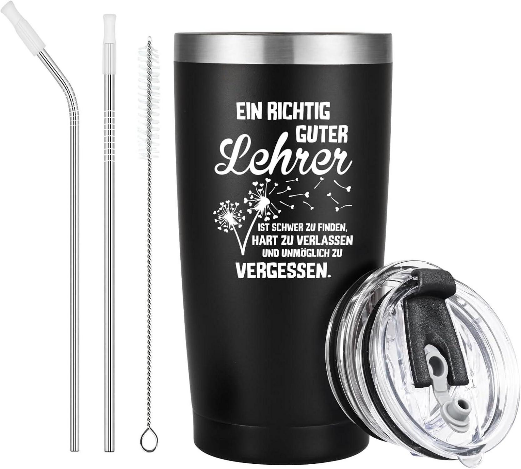 LuxusKollektion Thermobecher Geschenk Lehrer Thermobecher 600ml Edelstahl Guter Lehrer Finden