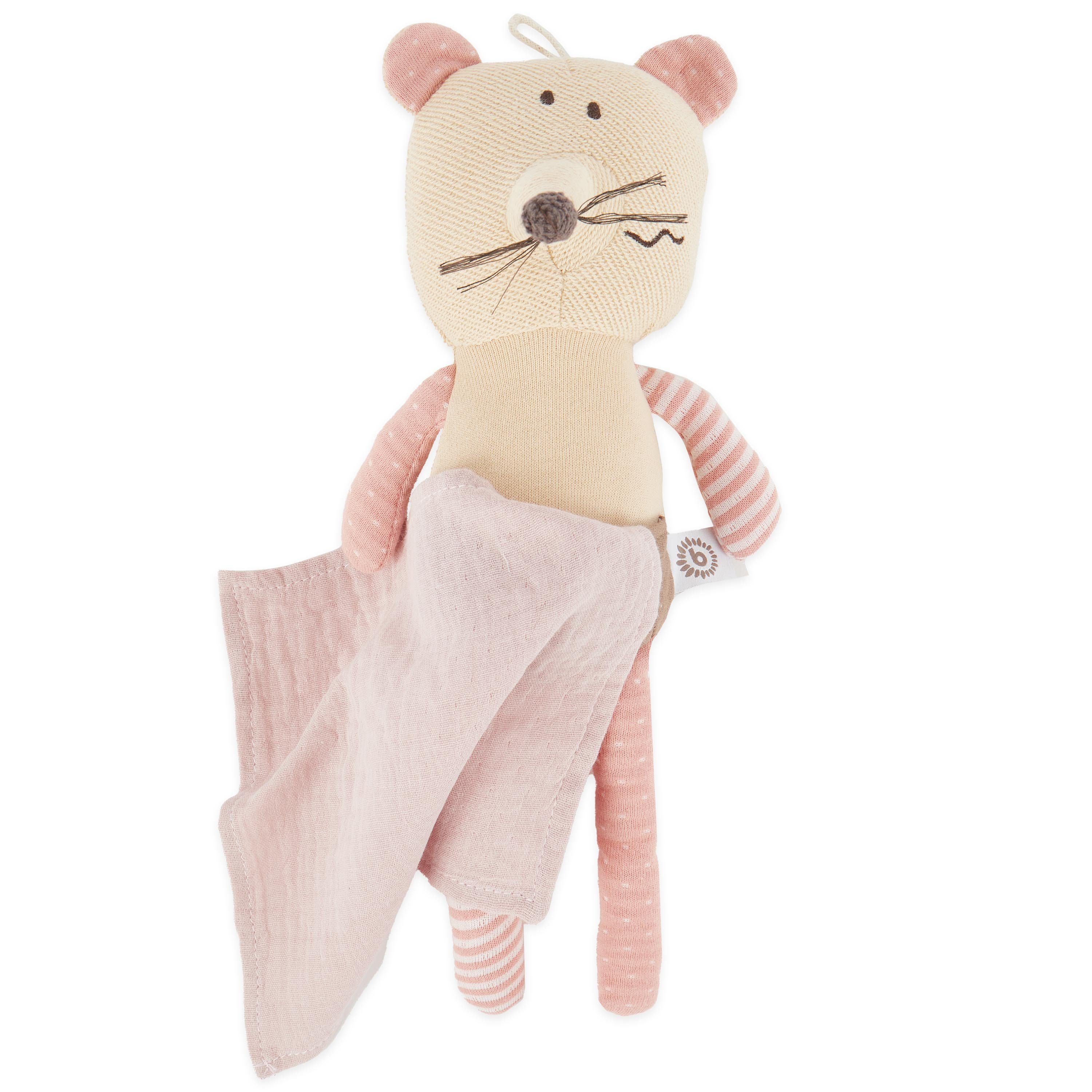 BIECO Plüschfigur Bieco Kuscheltier Maus mit Schmusetuch 30 cm Kuscheltier Gehäkelt