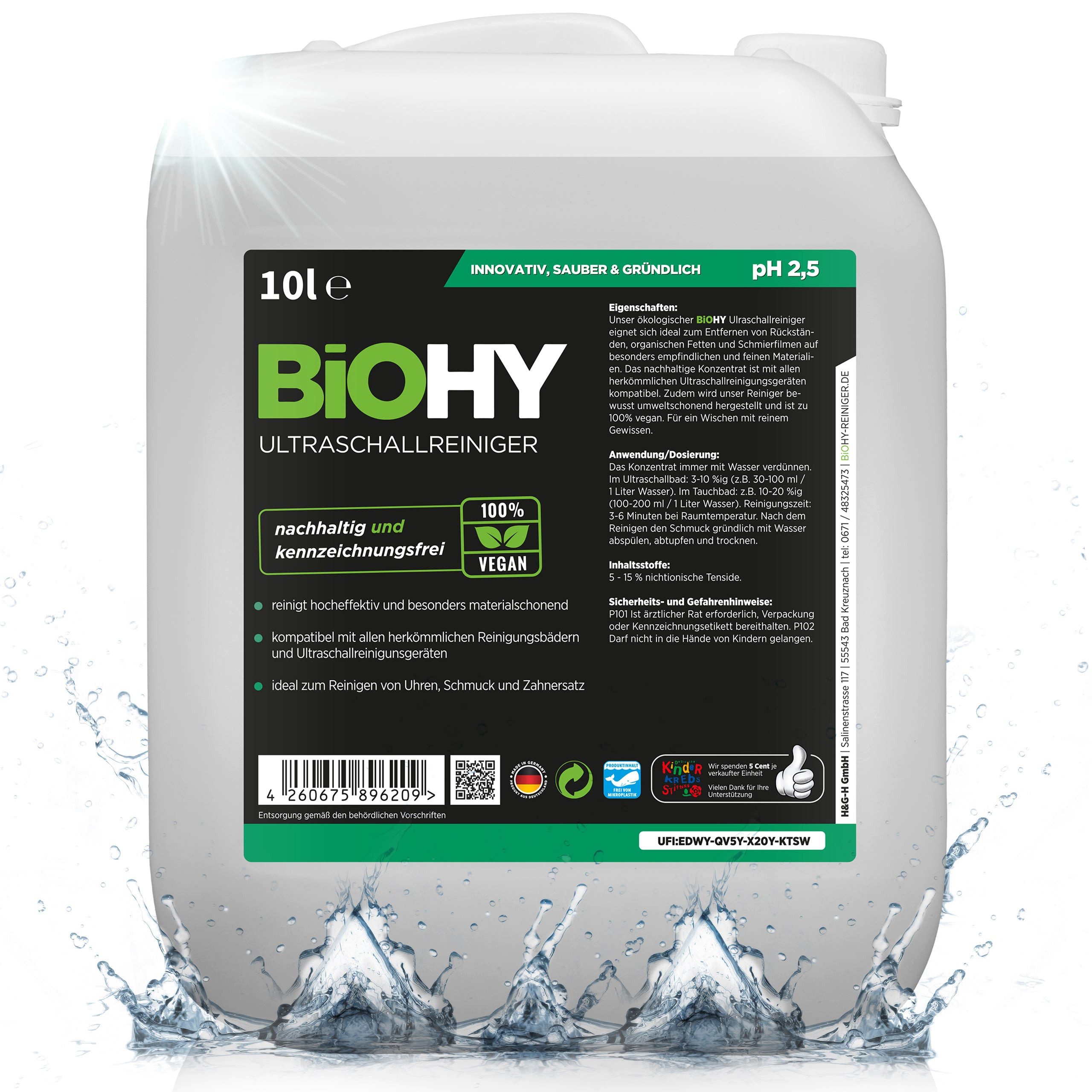Thumbnail - BiOHY Ultraschallreiniger Ultraschallreiniger 12er Pack (12 x 1 Liter Flasche)