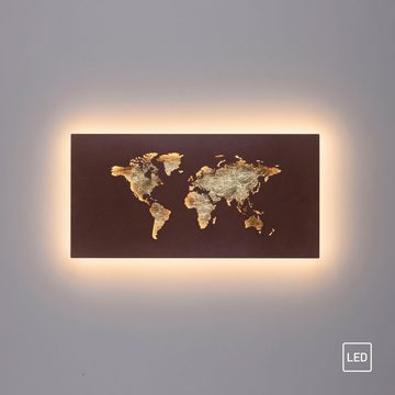 Paul Neuhaus LED Wandleuchte MAP, LED fest integriert, Warmweiß
