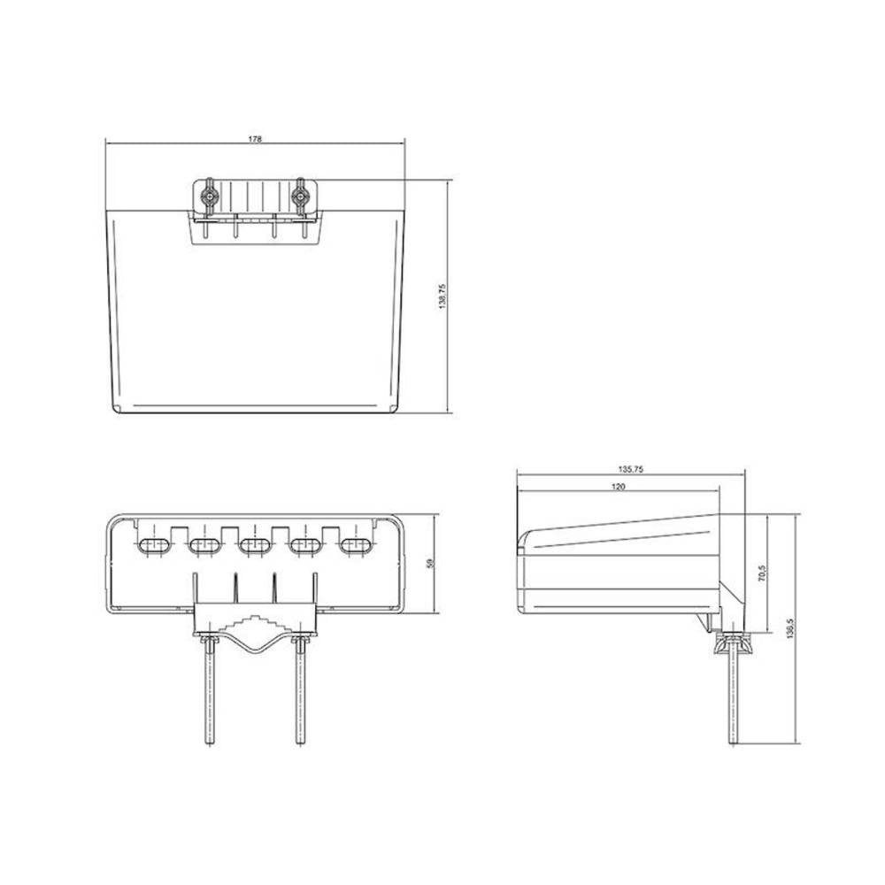 Teko Montagedose ABS enclosure for outdoor use, screwless assembly, with BELL.5