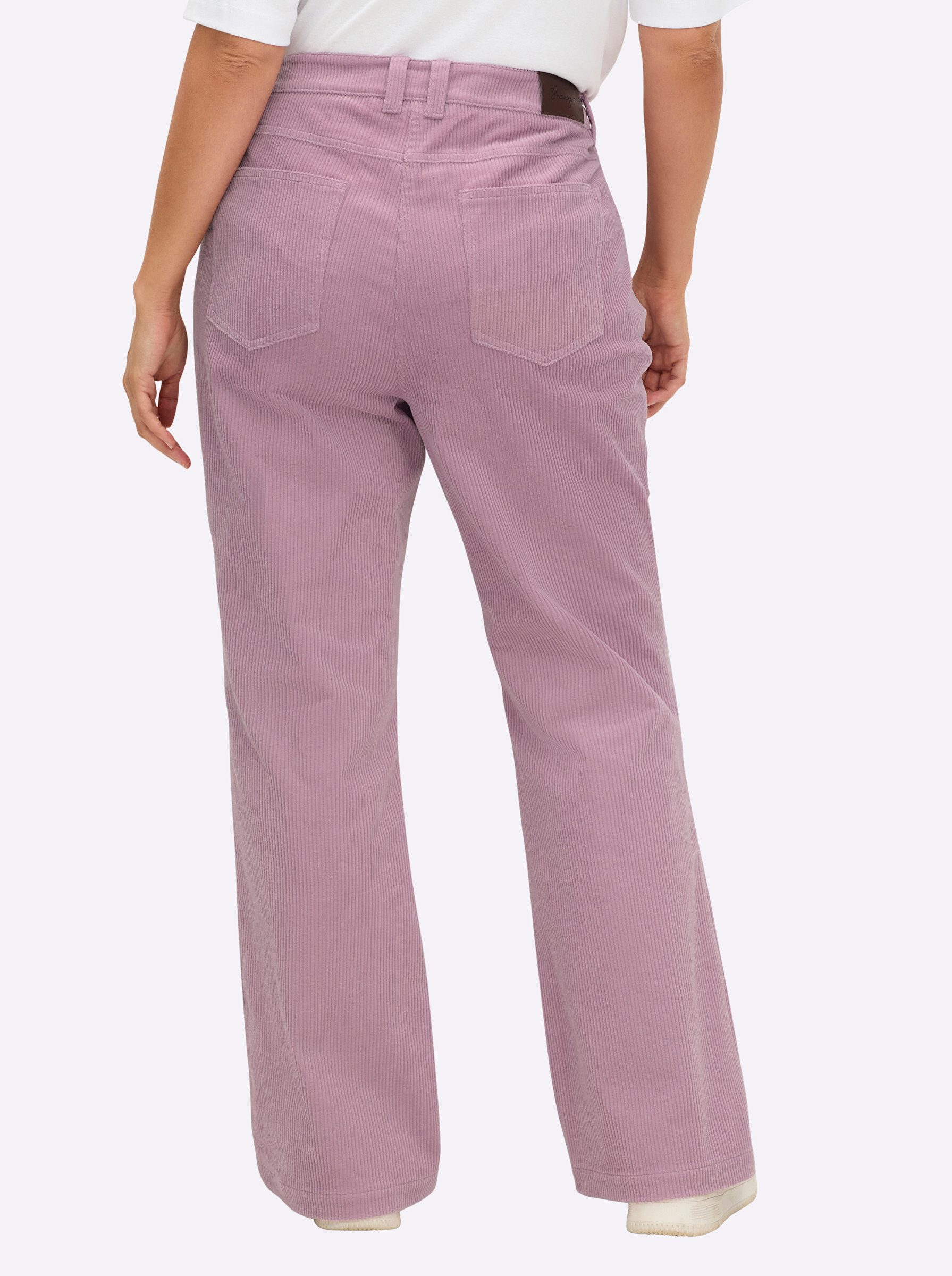 Sheego Jerseyhose Cordhose Innenbeinlänge ca. 80 günstig online kaufen