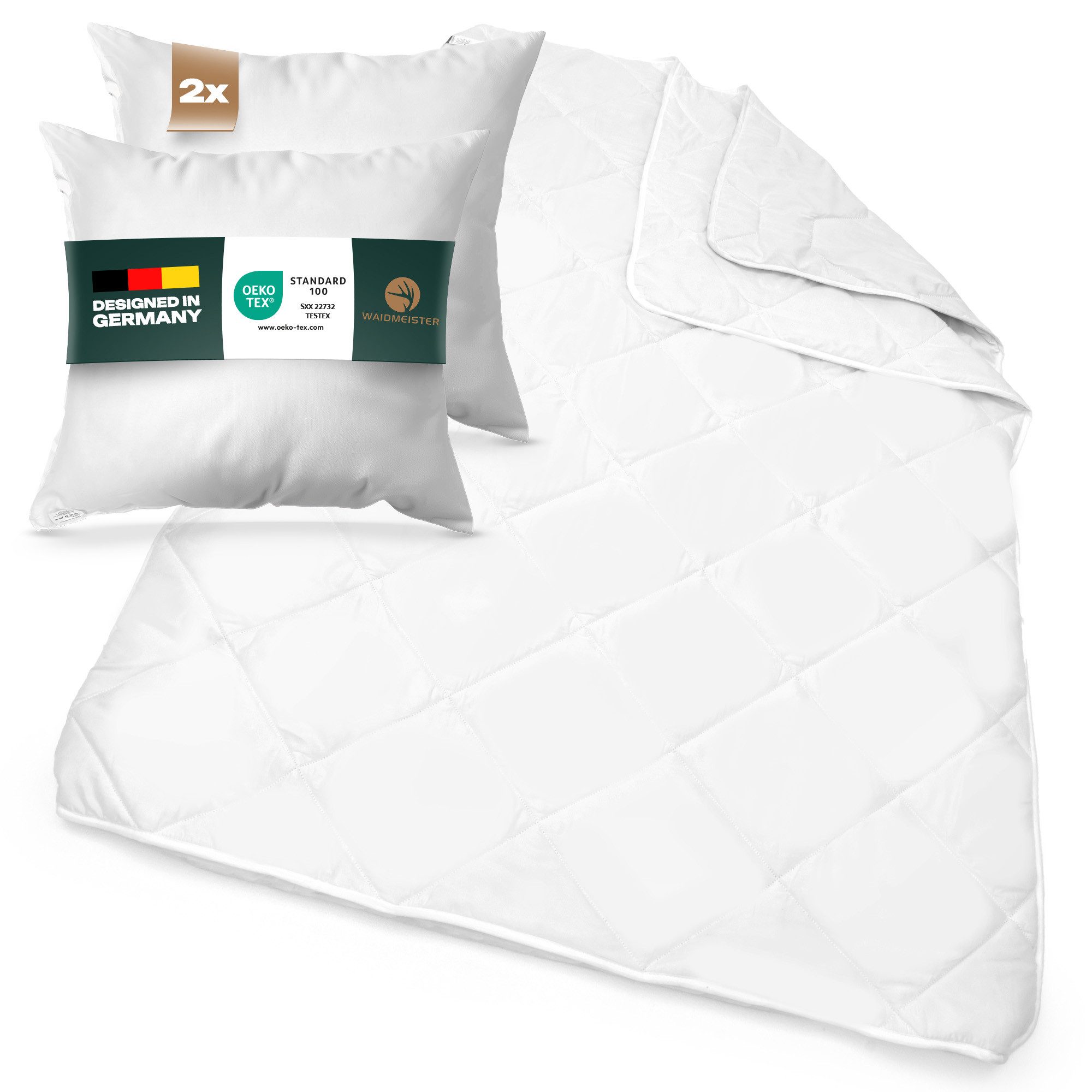 DILUMA Steppbett + Kopfkissen Winter-Bettenset 4-teilig – Bettdecke 135x200 günstig online kaufen