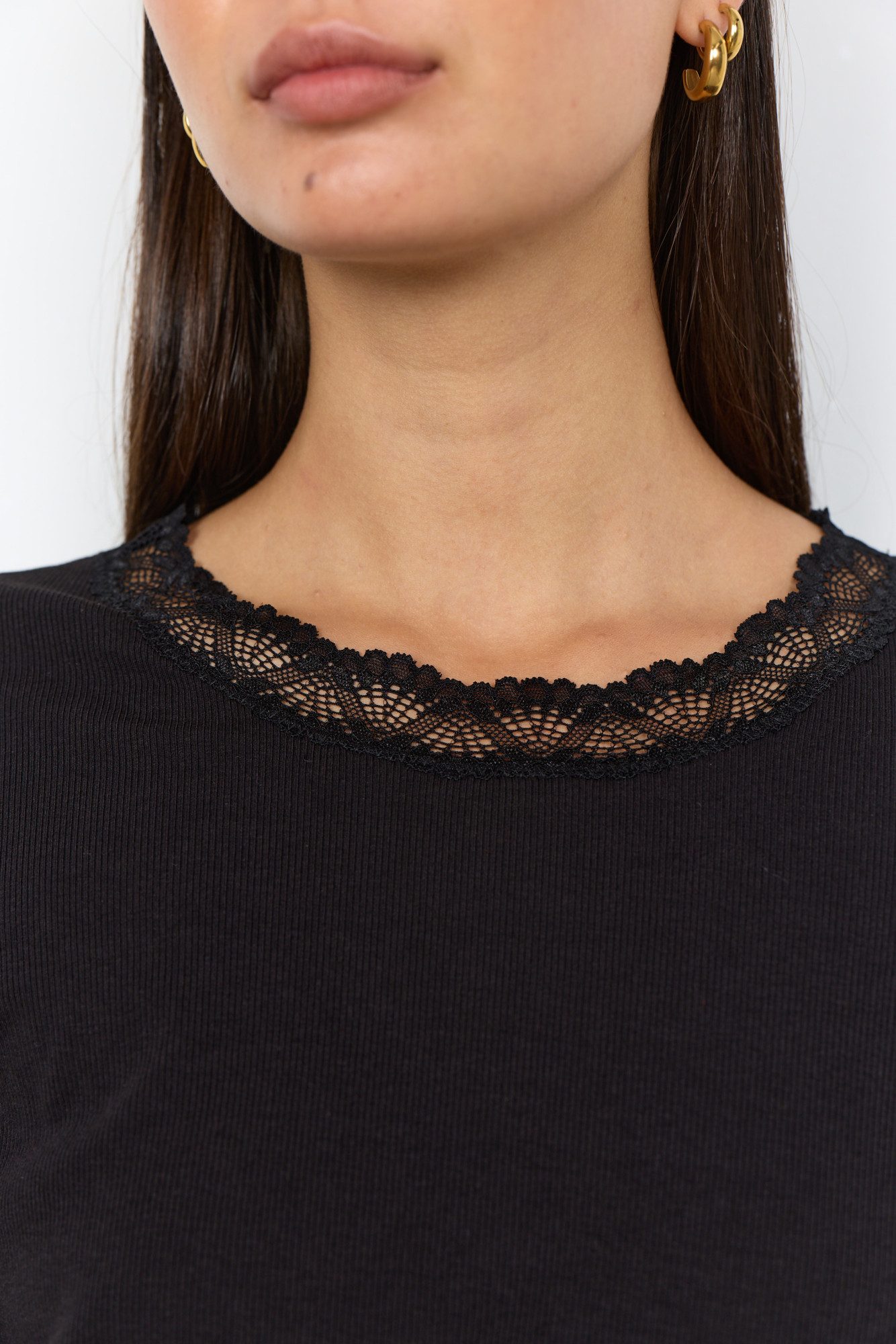 soyaconcept Langarmshirt SC-CHANILLA 5 Baumwollmischung, Spitze – Bild 2 von 5