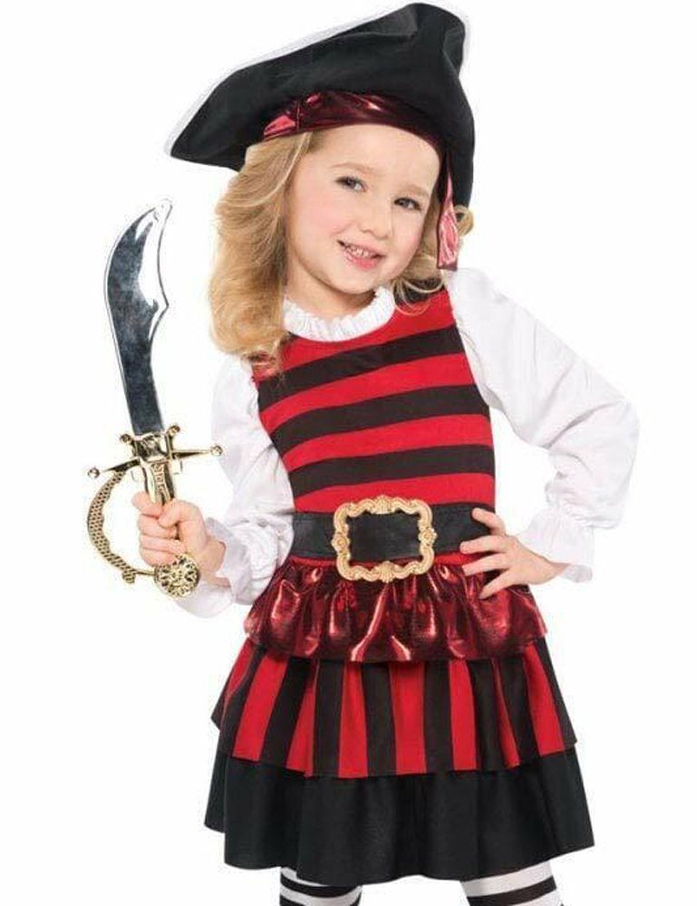 Amscan Kostüm Piraten Kostüm für Mädchen, Piratin Kinderkostüm