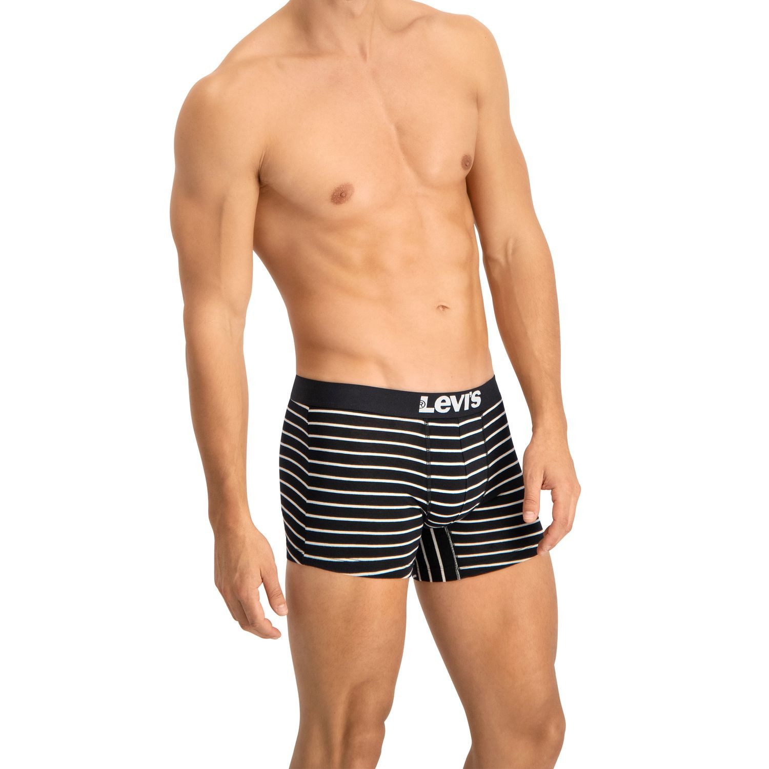 Levi's® Boxershorts (2-St) gestreift + uni, ohne Eingriff im 2er Pack